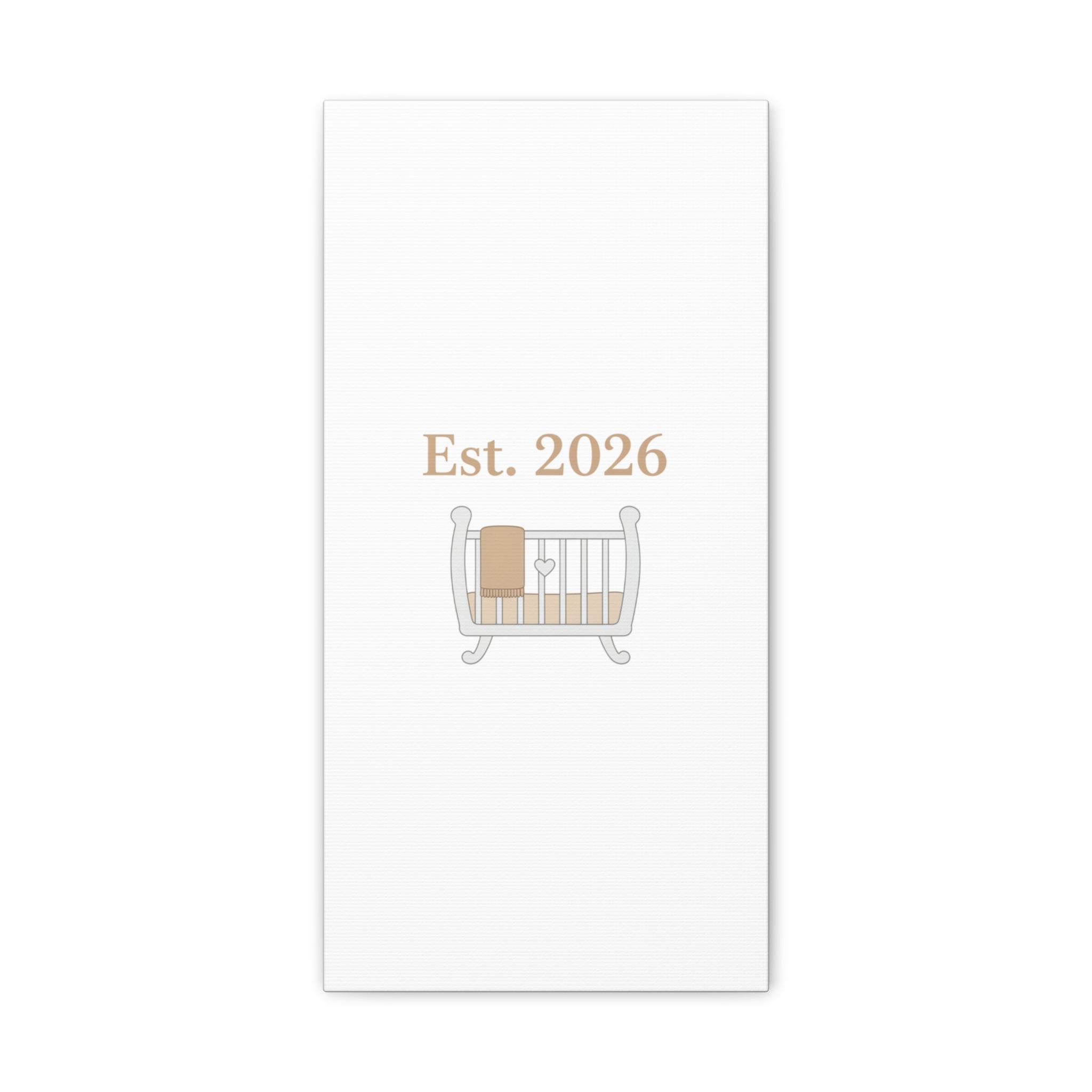 Est. 2026 Crib Canvas | Nursery Wall Art, New Parent Keepsake