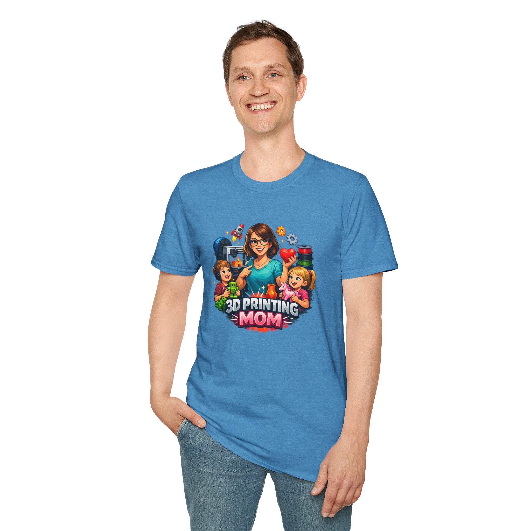 3D Printing Mom and Children T-Shirt | STEM Mom Family Design