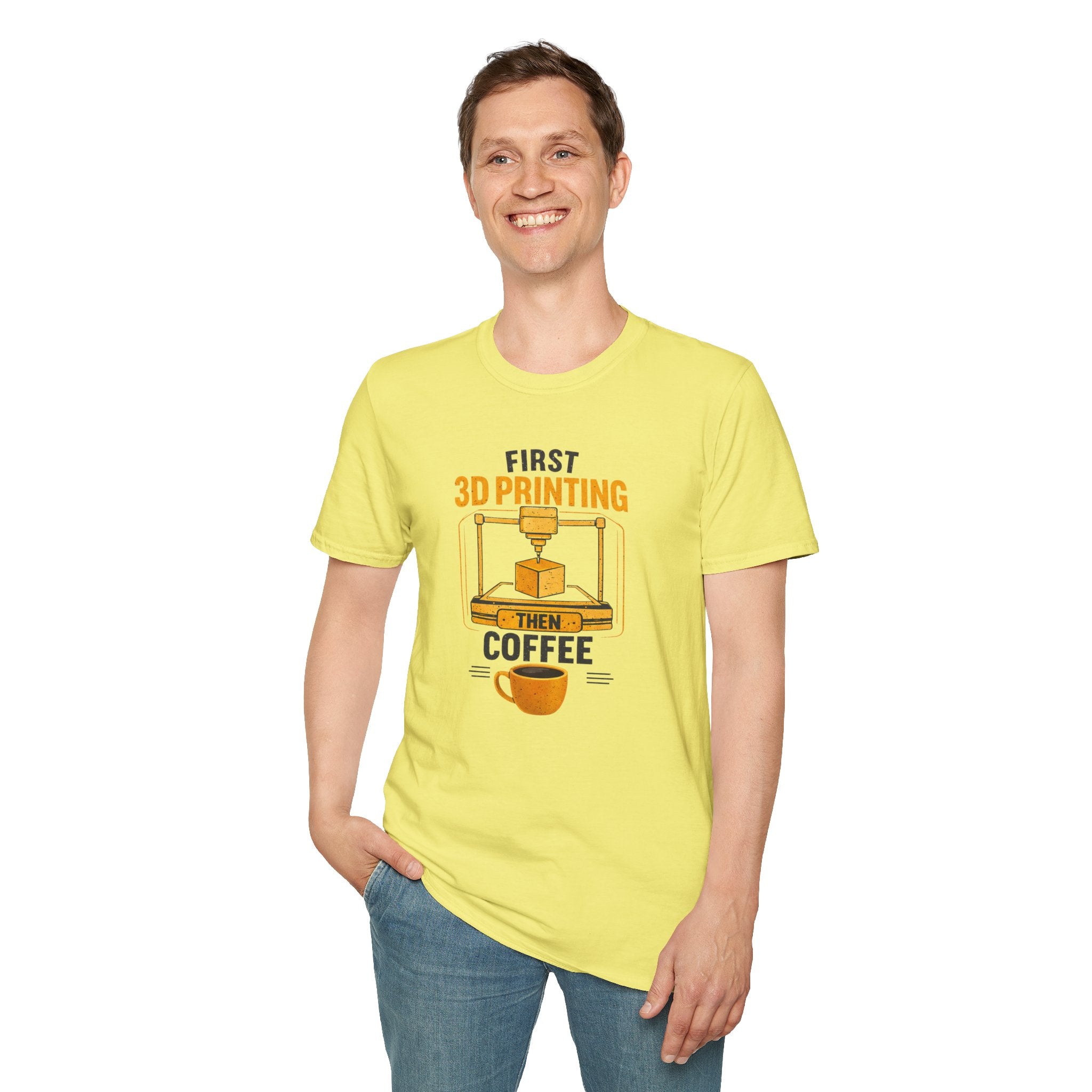First 3D Printing Then Coffee T-Shirt | 3D Printer Graphic Tee