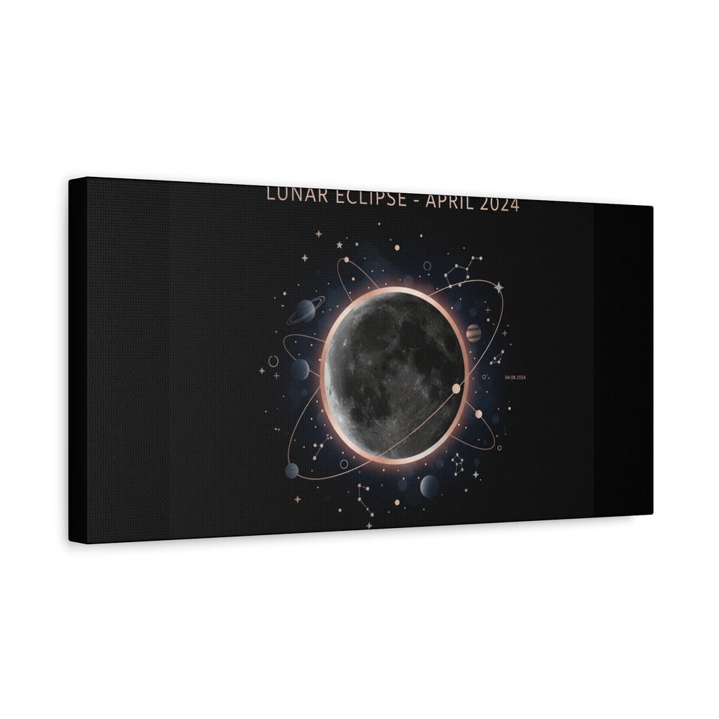 Lunar Eclipse April 2024 Canvas | eclipse decor, star map poster