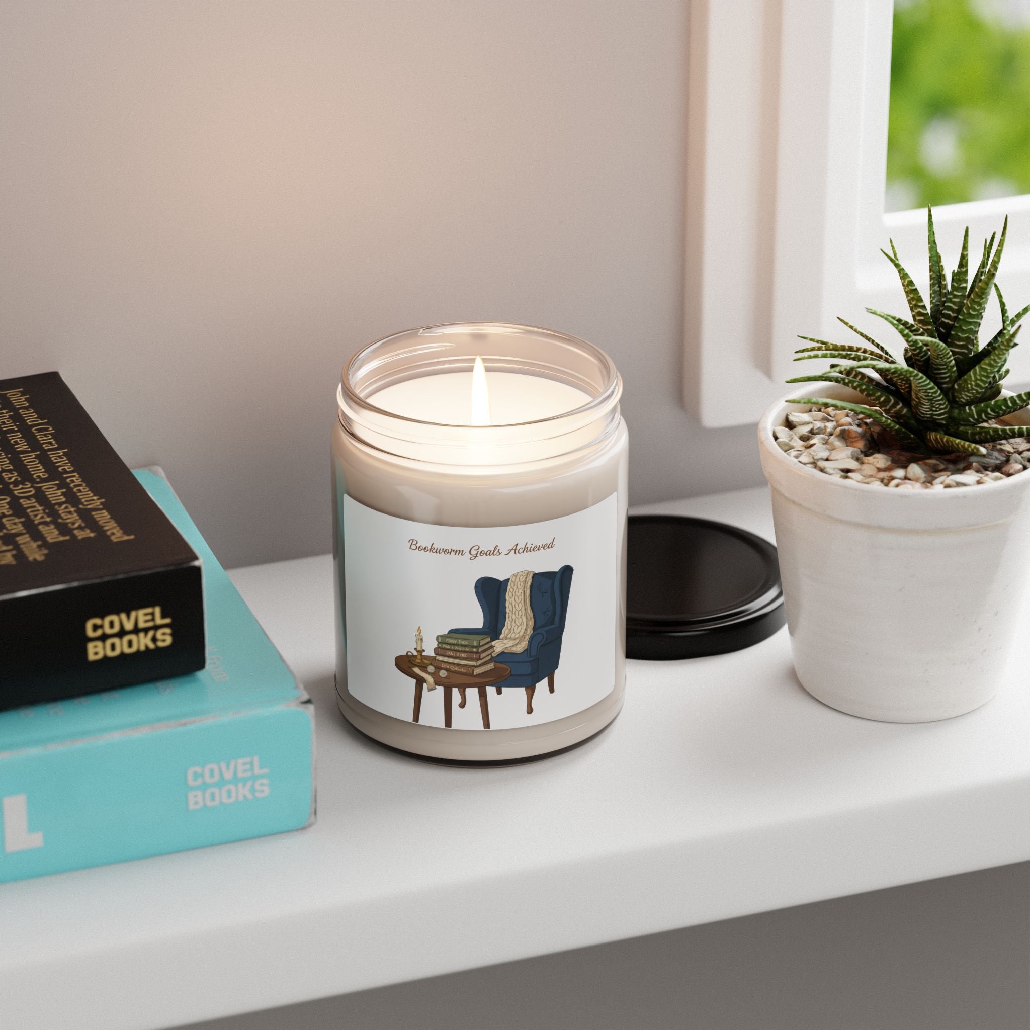 Bookworm Goals Achieved Candle | Soy Jar Candle, Reading Challenge, Cozy Library Vibe