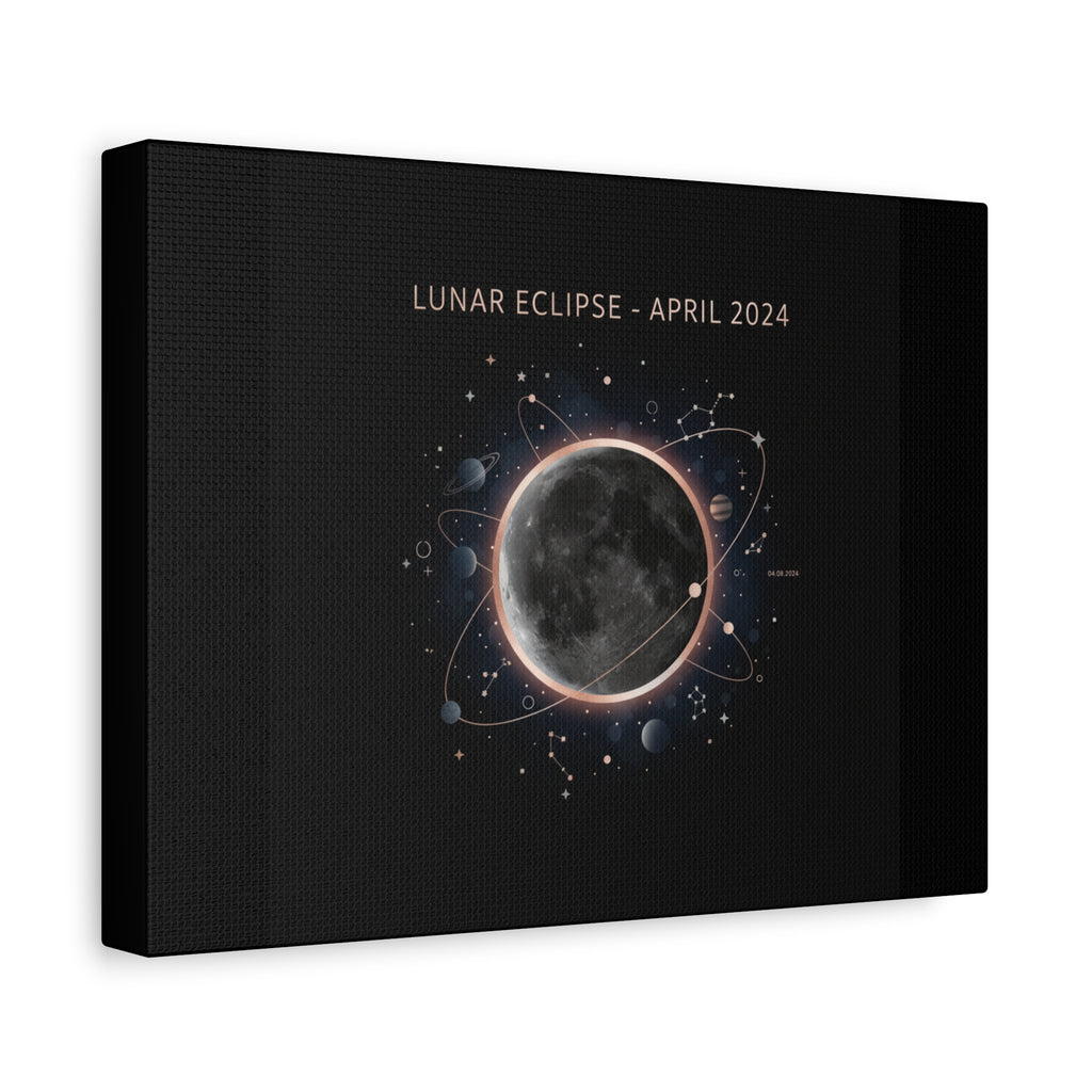 Lunar Eclipse April 2024 Canvas | eclipse decor, star map poster