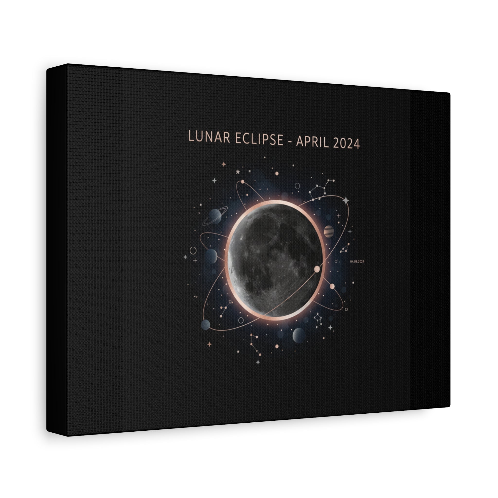Lunar Eclipse April 2024 Canvas | eclipse decor, star map poster