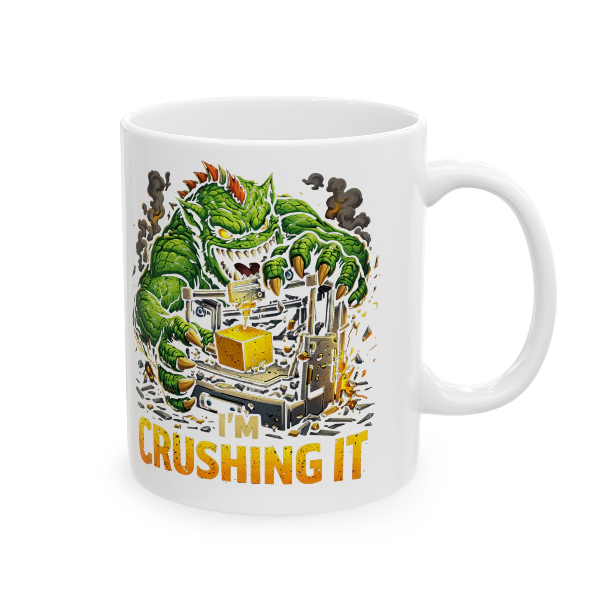 I'm Crushing 3D Printing Ceramic Mug | Monster Crashing 3D Printer Design