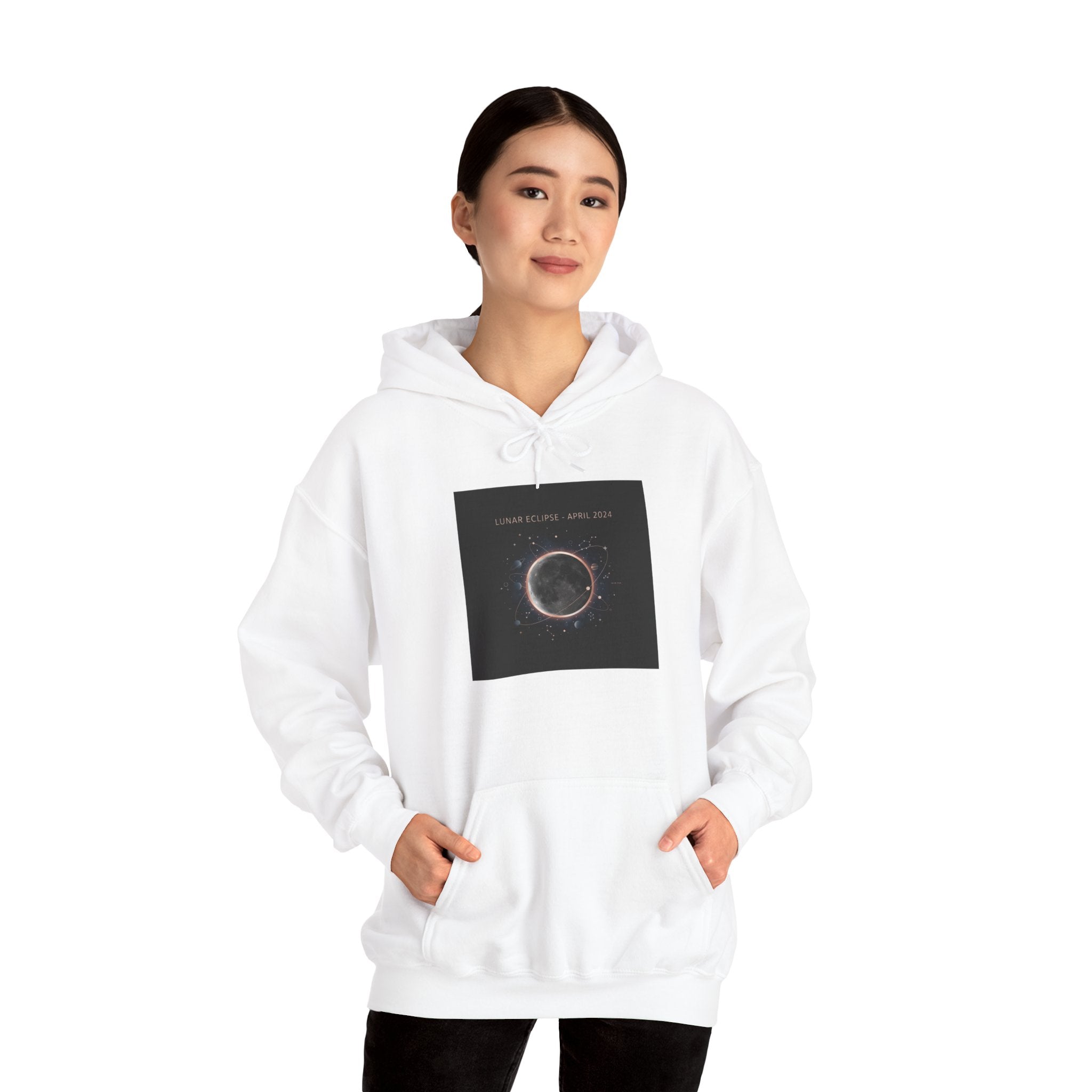 Eclipse Ring Hoodie | lunar event art, astronomy design