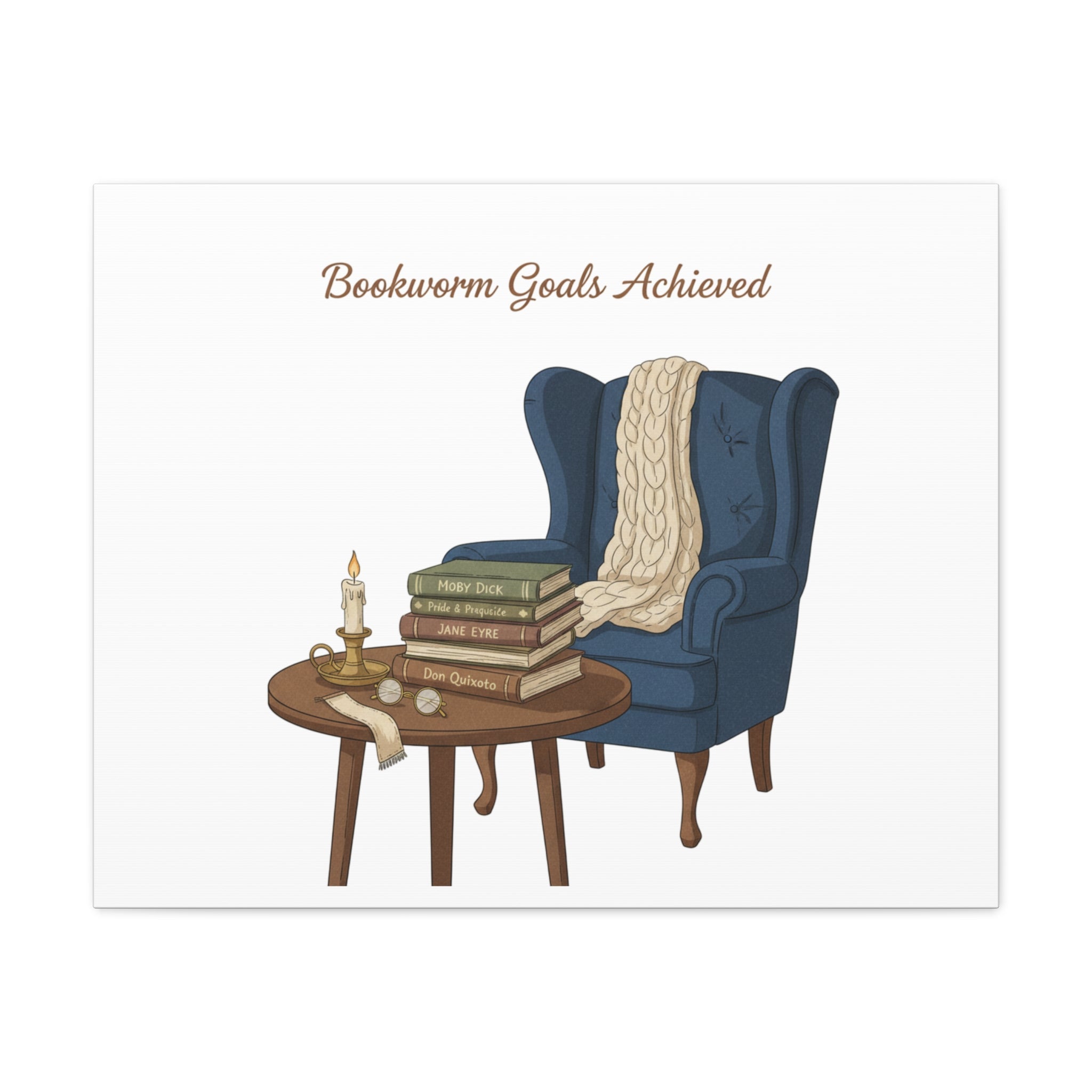 Bookworm Goals Achieved Canvas | Reading Challenges, Bookish Decor