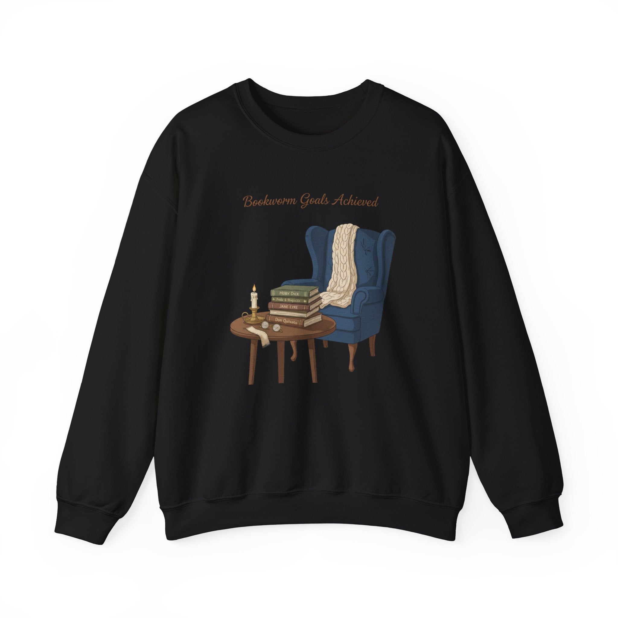 Bookworm Goals Achieved Sweatshirt | Reading Challenge, Cozy Library Vibes