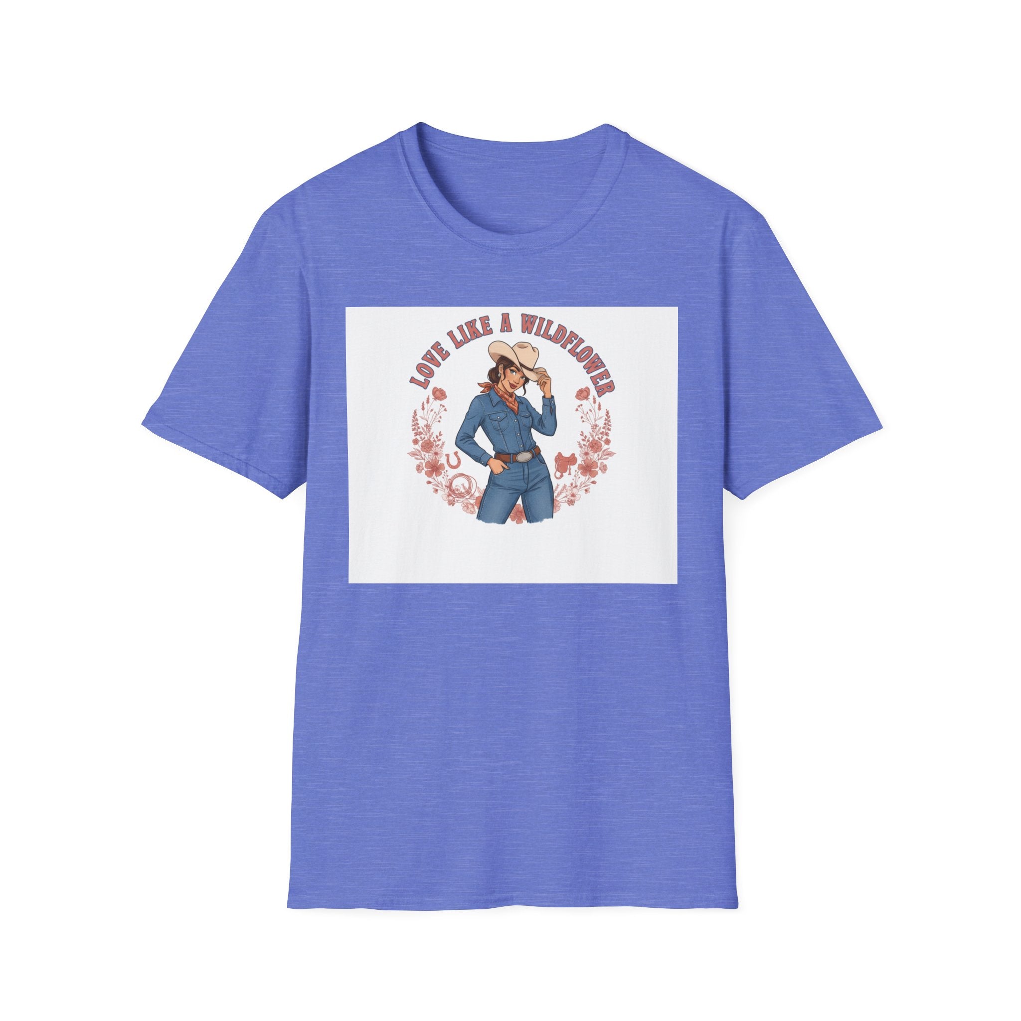 Cowgirl Love Badge Tee | Western Valentine, Rope Heart Design