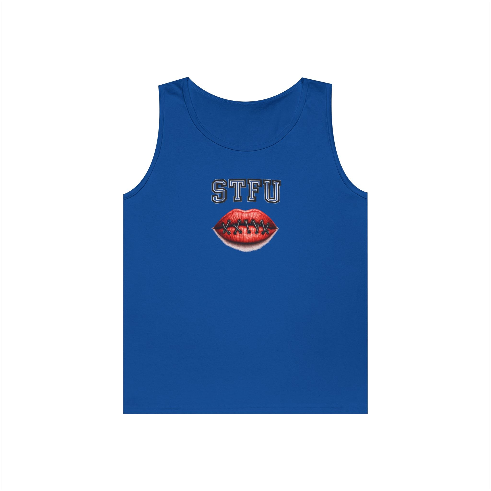 STFU Football Lips Tank Top | Funny Football Lip Graphic