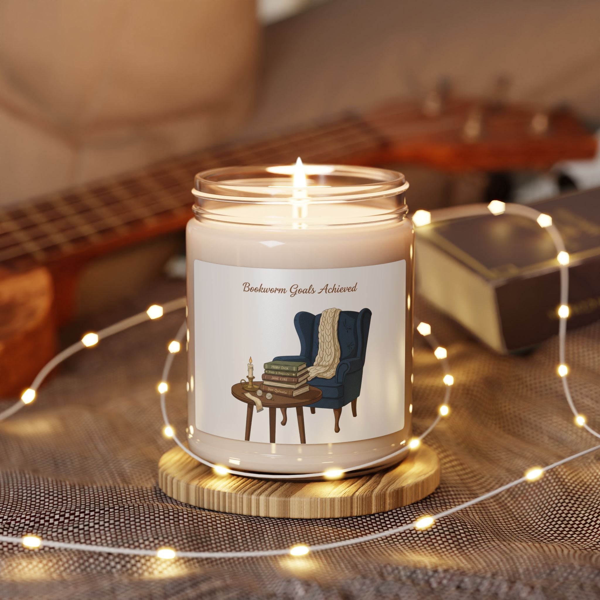 Bookworm Goals Achieved Candle | Soy Jar Candle, Reading Challenge, Cozy Library Vibe