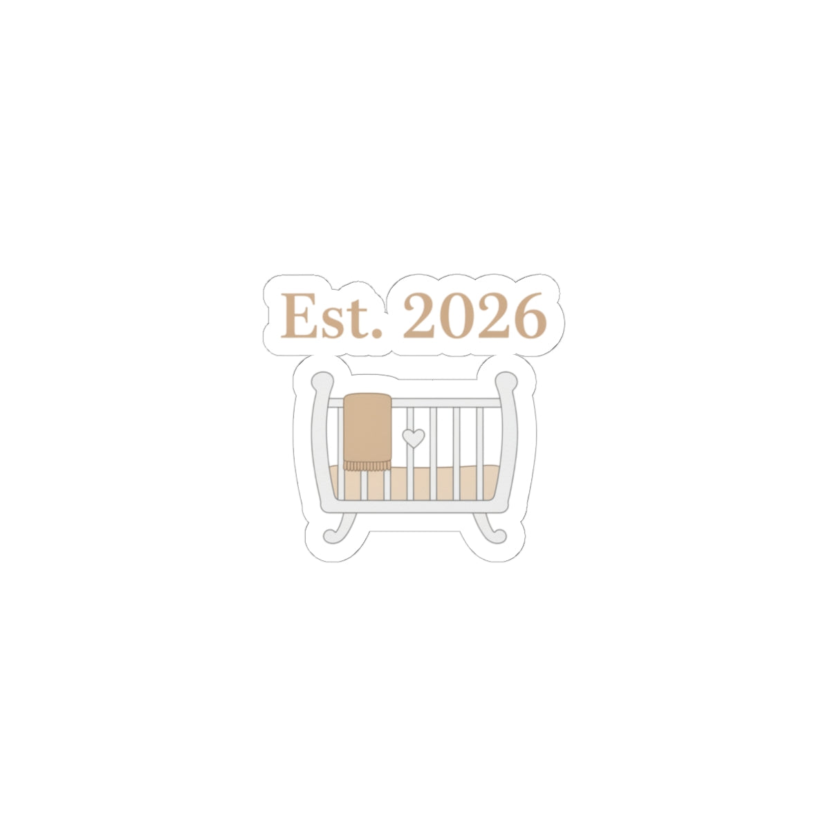 Est. 2026 Crib Sticker | Parent Announcement Sticker