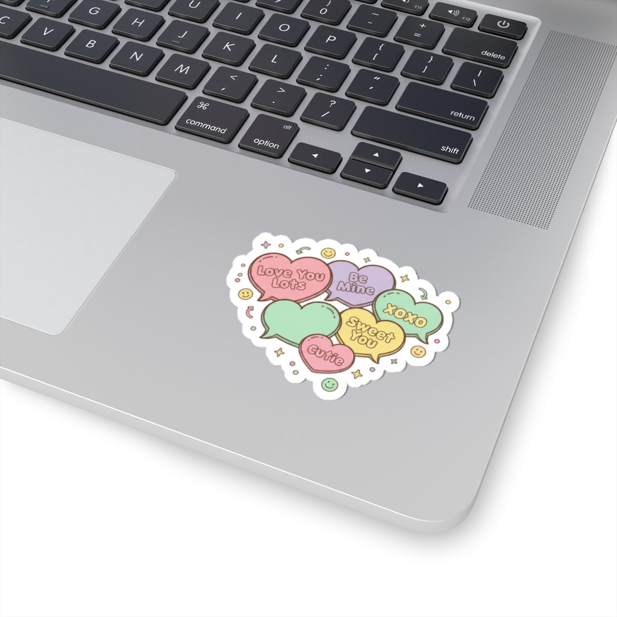 Candy Heart Conversation Hearts Sticker | Valentine Typography, Pastel XOXO