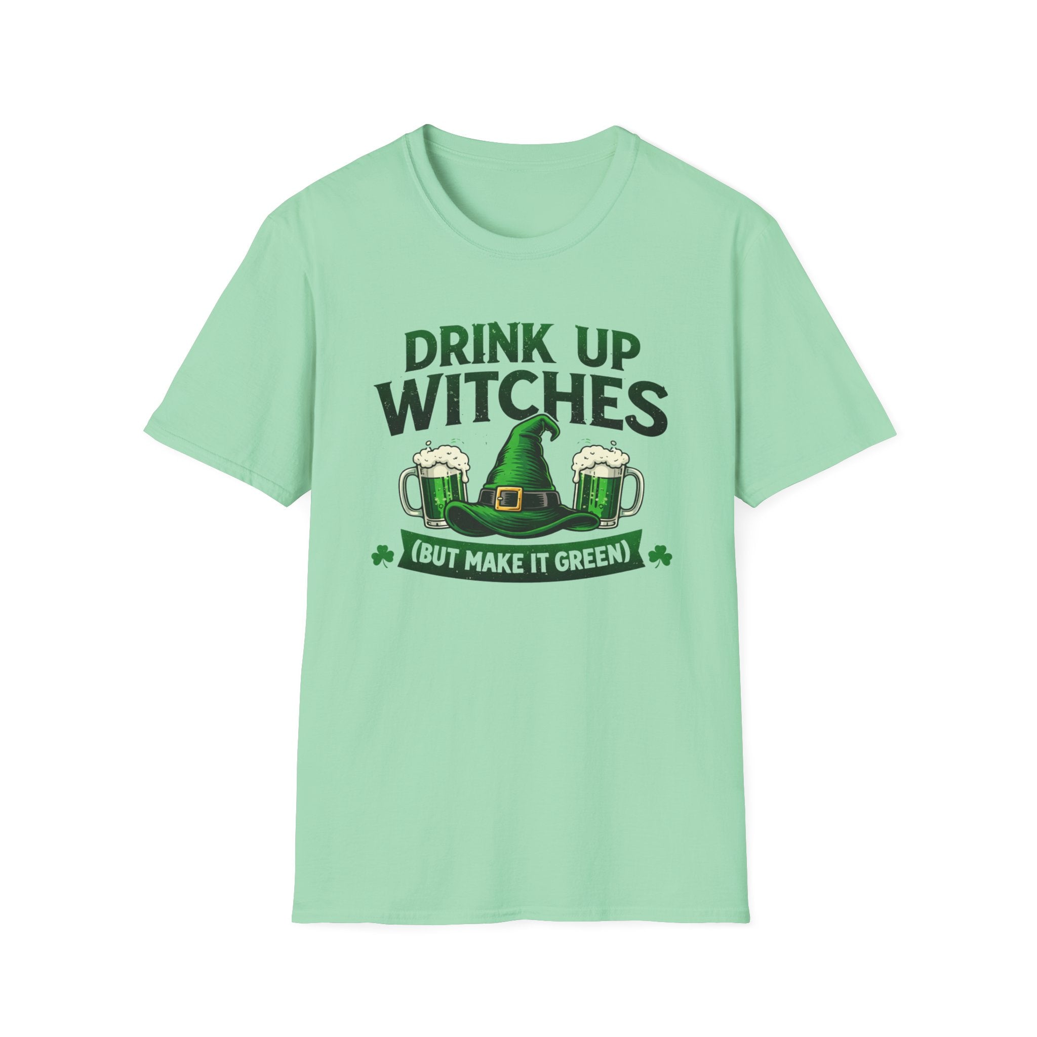 Drink Up Witches T-Shirt | Funny St. Patrick's Day Beer Tee | Witchy Green Potion Graphic Shirt