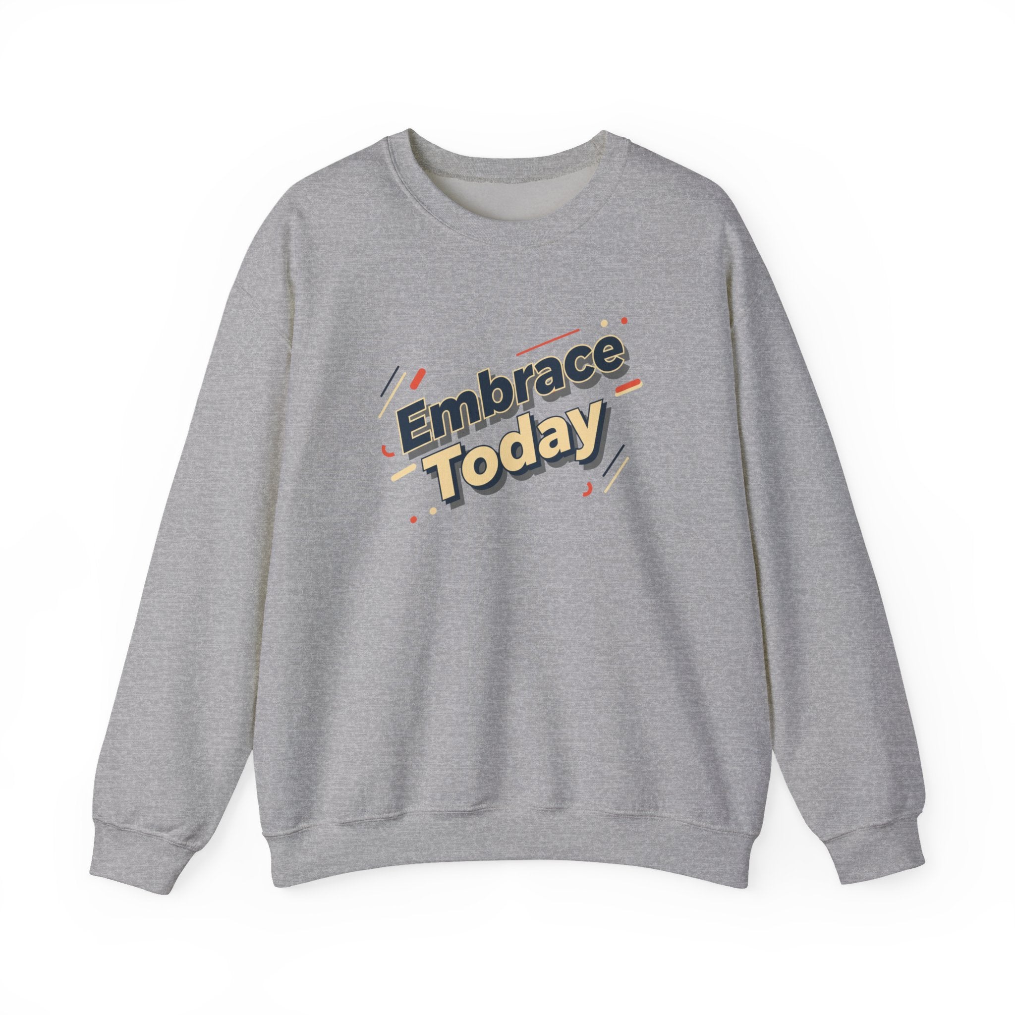 Embrace Today Sweatshirt | shadow typography shirt, 3D simple text