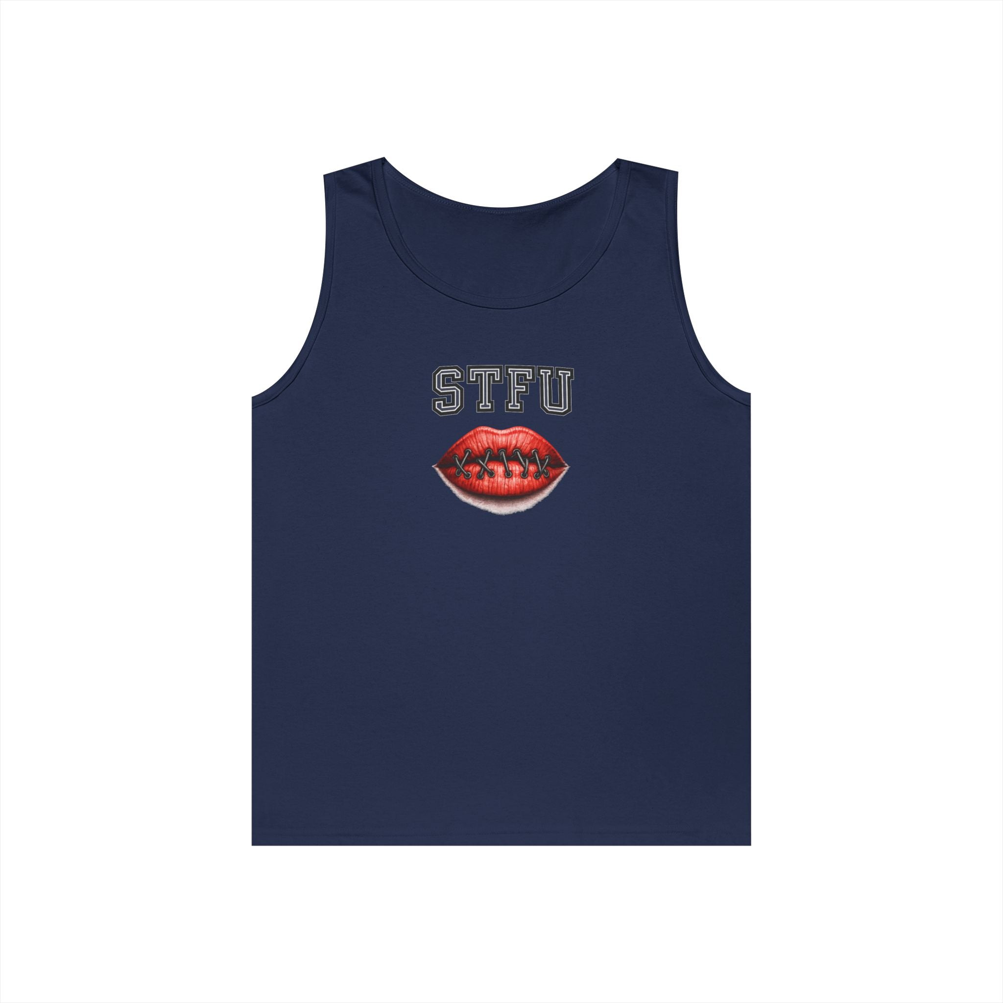 STFU Football Lips Tank Top | Funny Football Lip Graphic