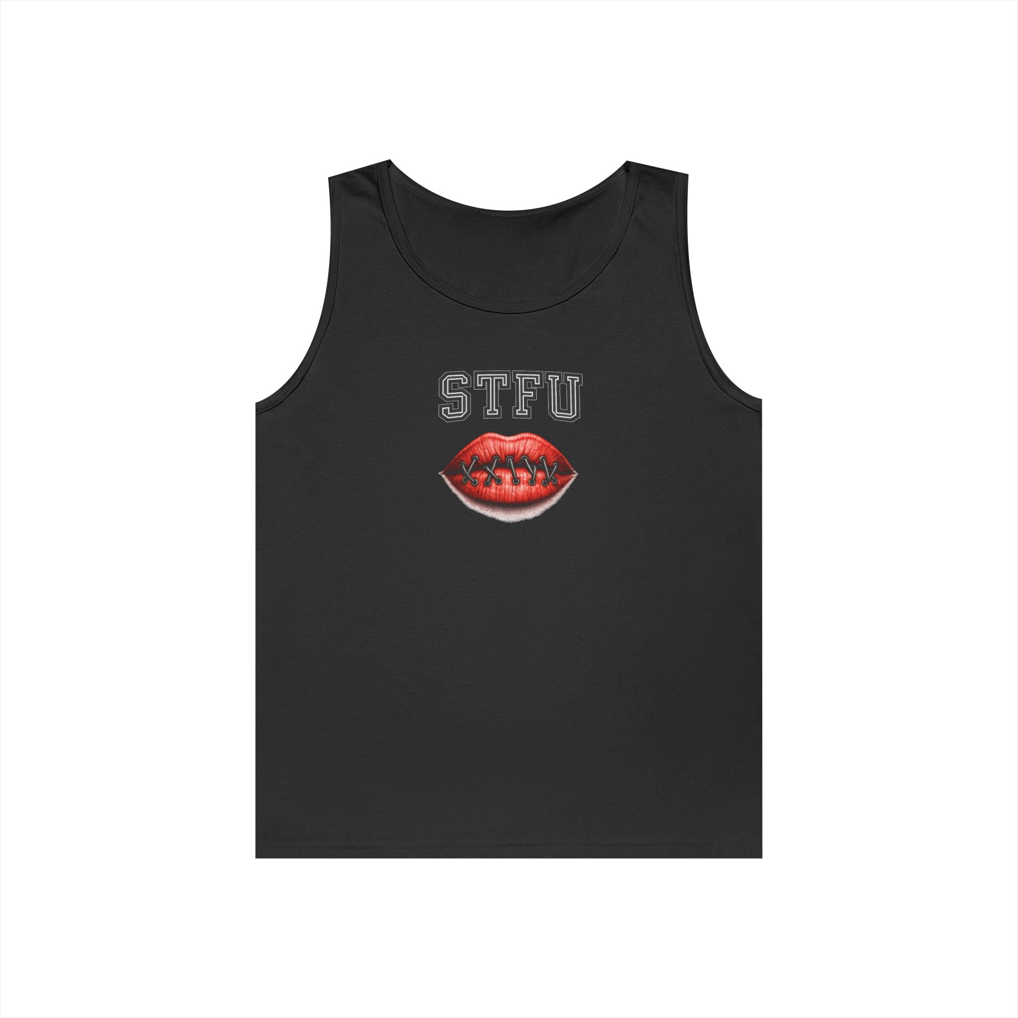 STFU Football Lips Tank Top | Funny Football Lip Graphic