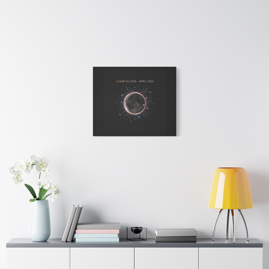 Lunar Eclipse April 2024 Canvas | eclipse decor, star map poster