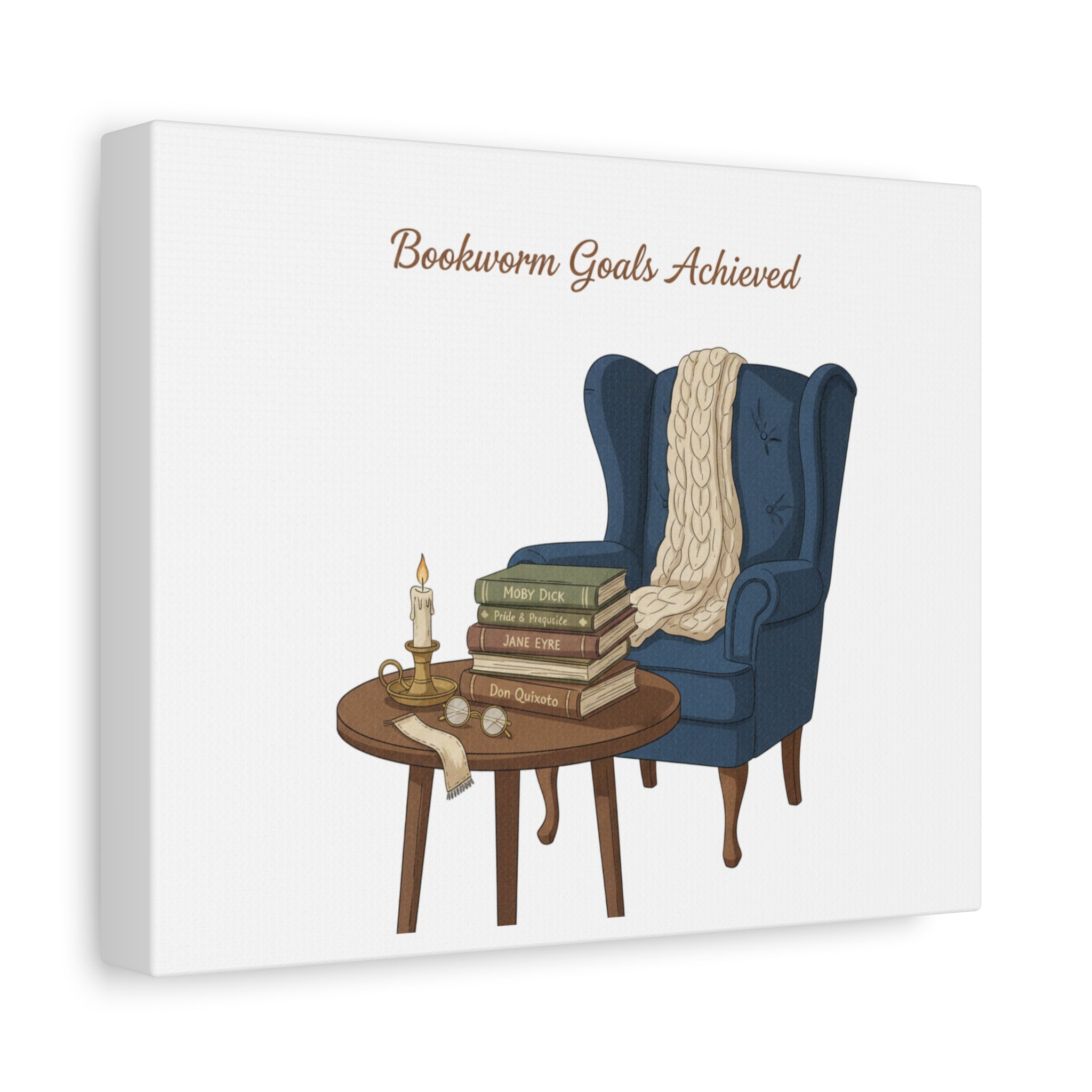 Bookworm Goals Achieved Canvas | Reading Challenges, Bookish Decor