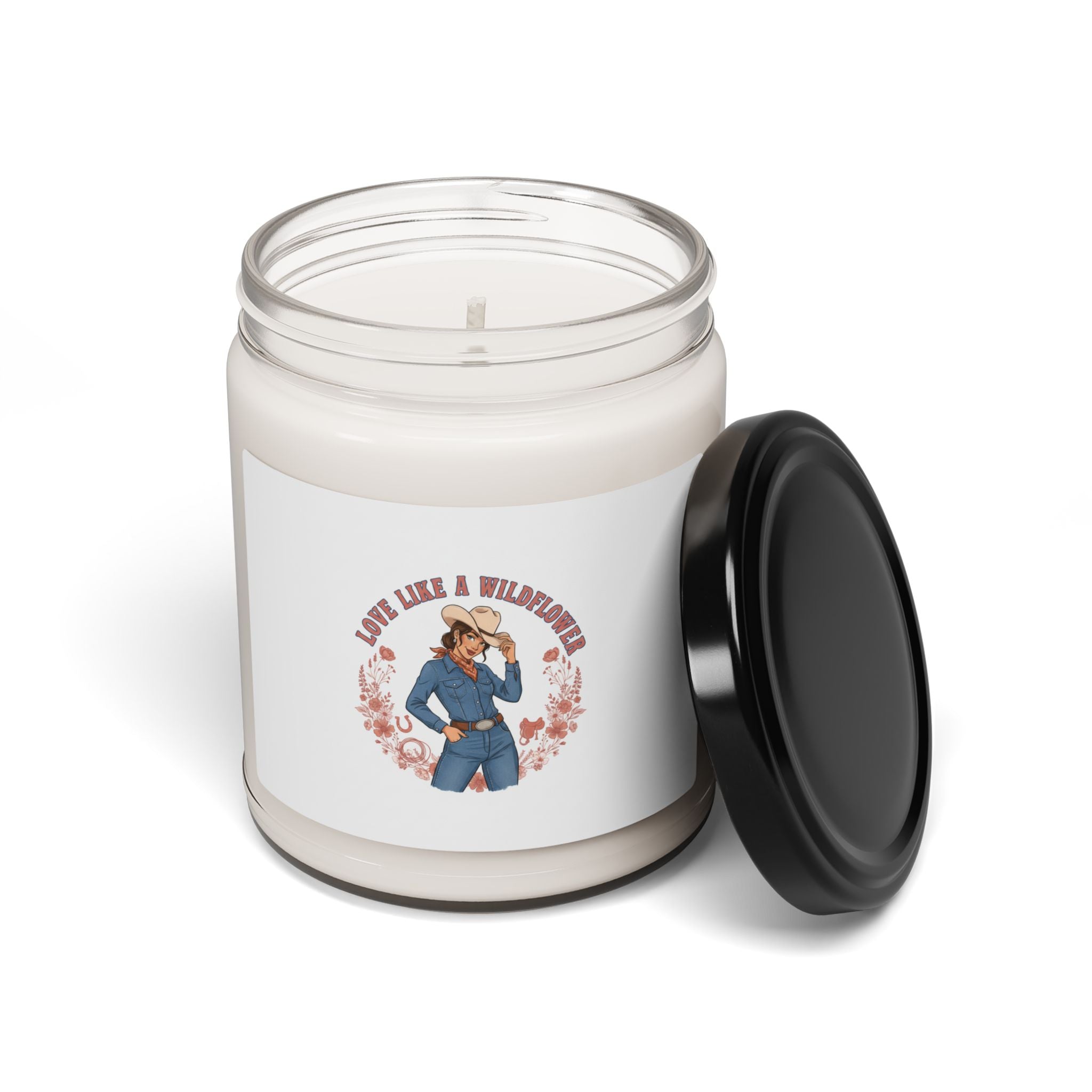 Cowgirl Love Heart Candle | Soy Candle, Western Valentine Scented 9oz