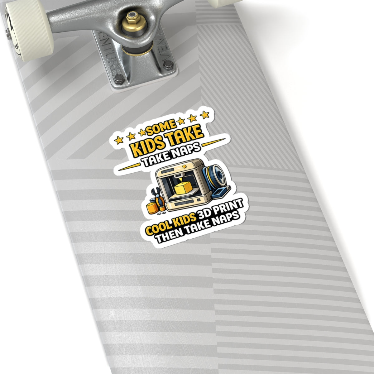 3D Printer Kids Take Naps Sticker | Cool Kids 3D Print Vinyl Kiss-Cut