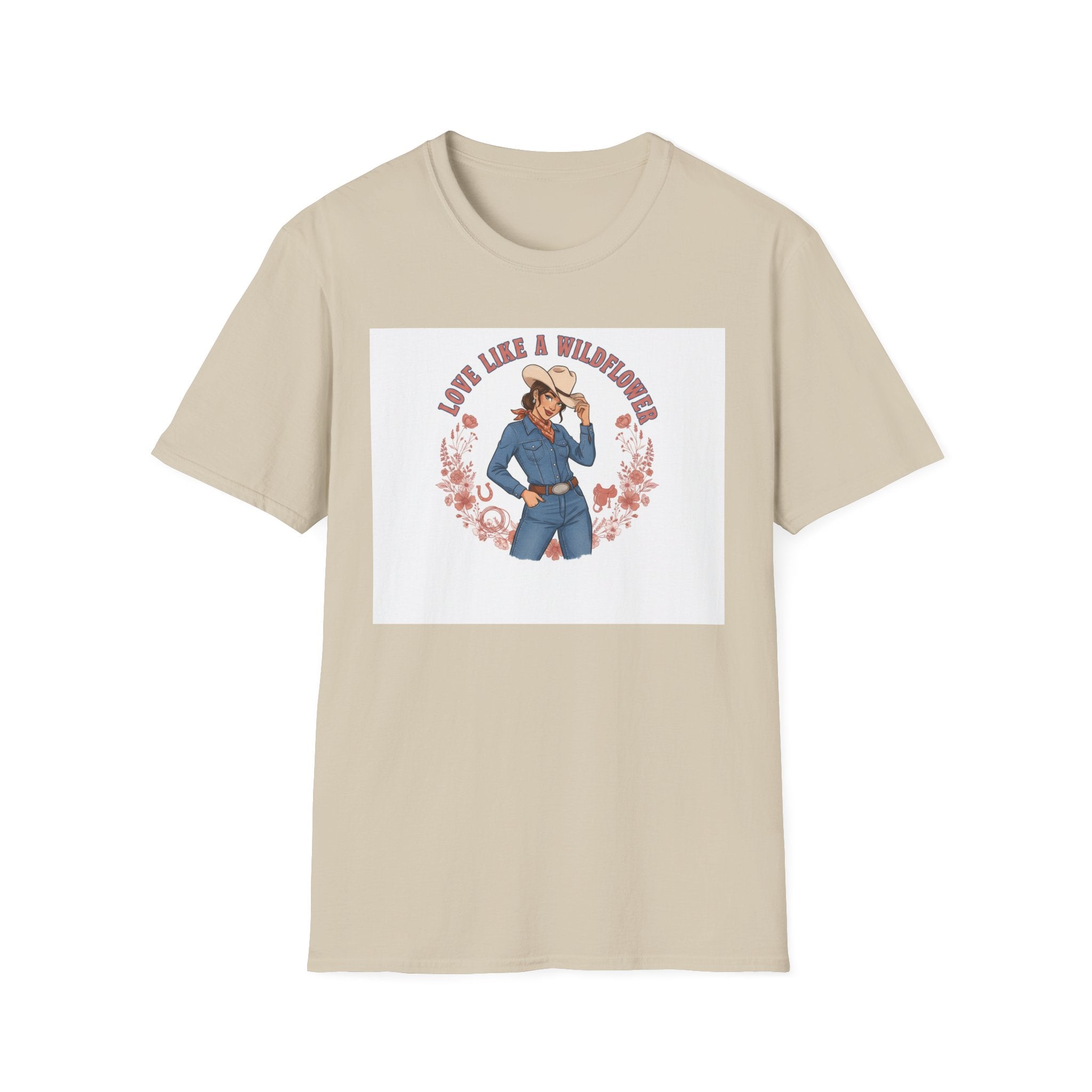Cowgirl Love Badge Tee | Western Valentine, Rope Heart Design