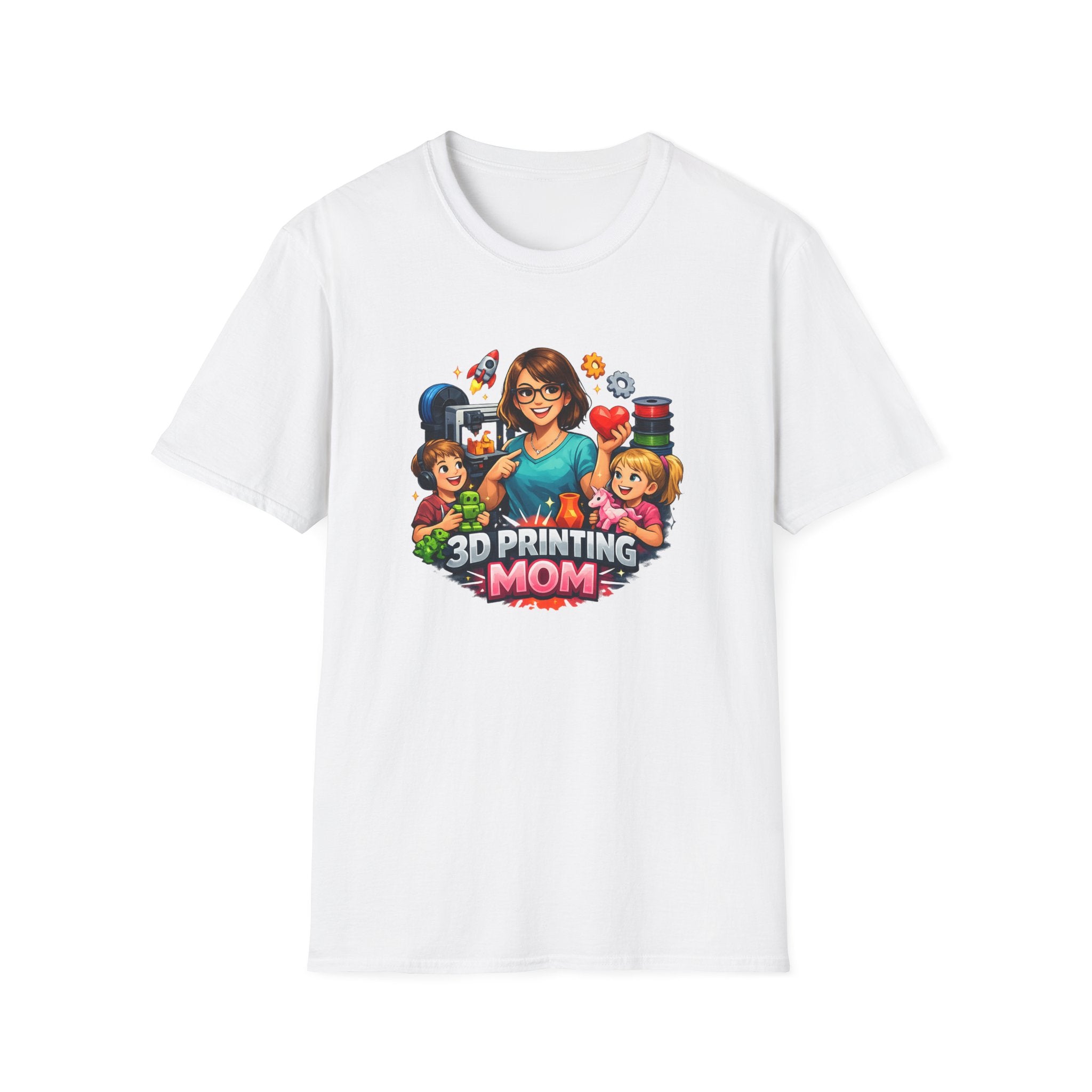 3D Printing Mom and Children T-Shirt | STEM Mom Family Design
