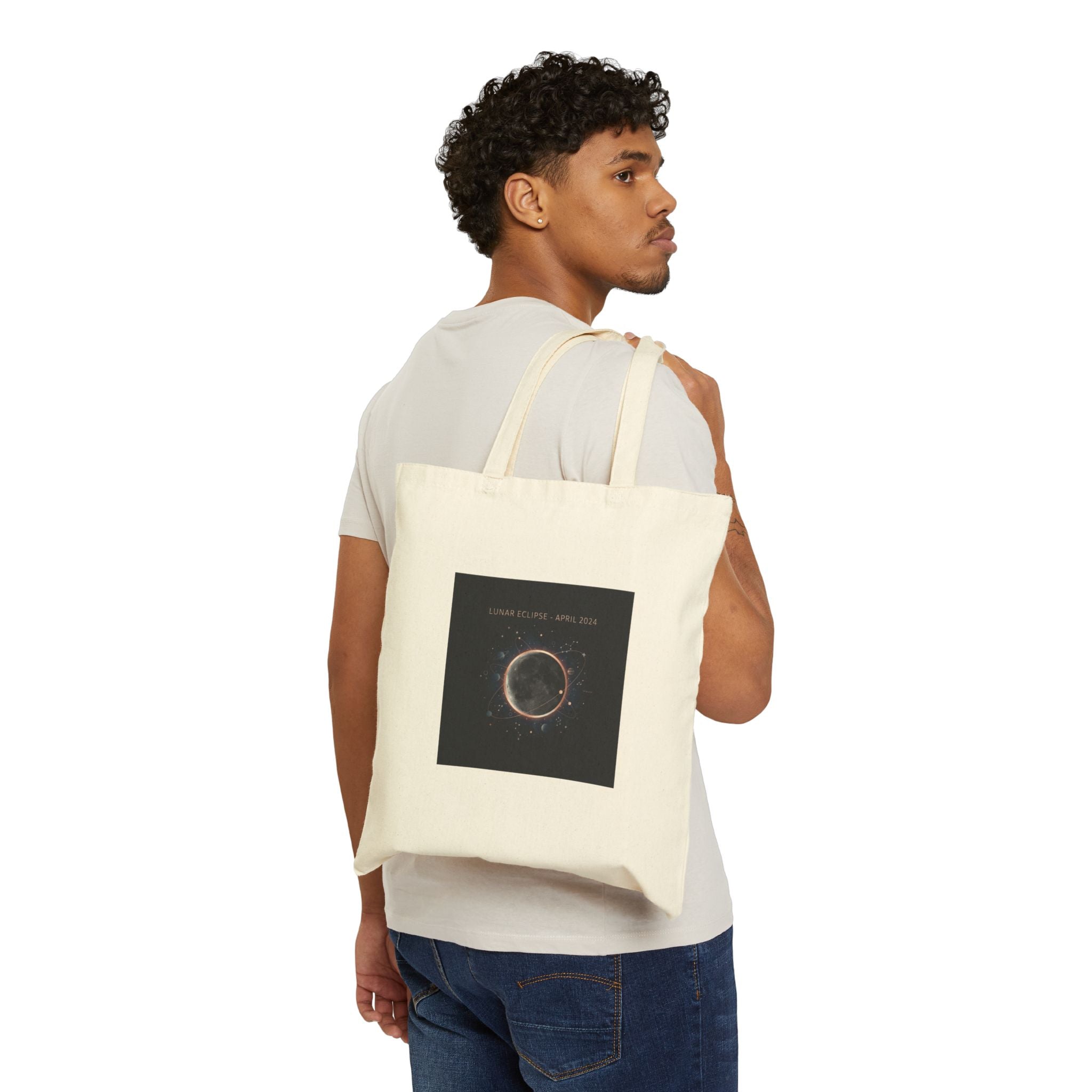Eclipse Ring Tote | lunar event art, astronomy design