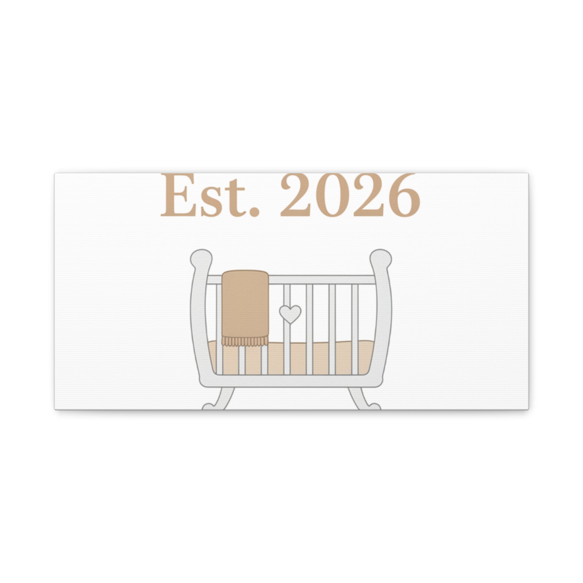 Est. 2026 Crib Canvas | Nursery Wall Art, New Parent Keepsake