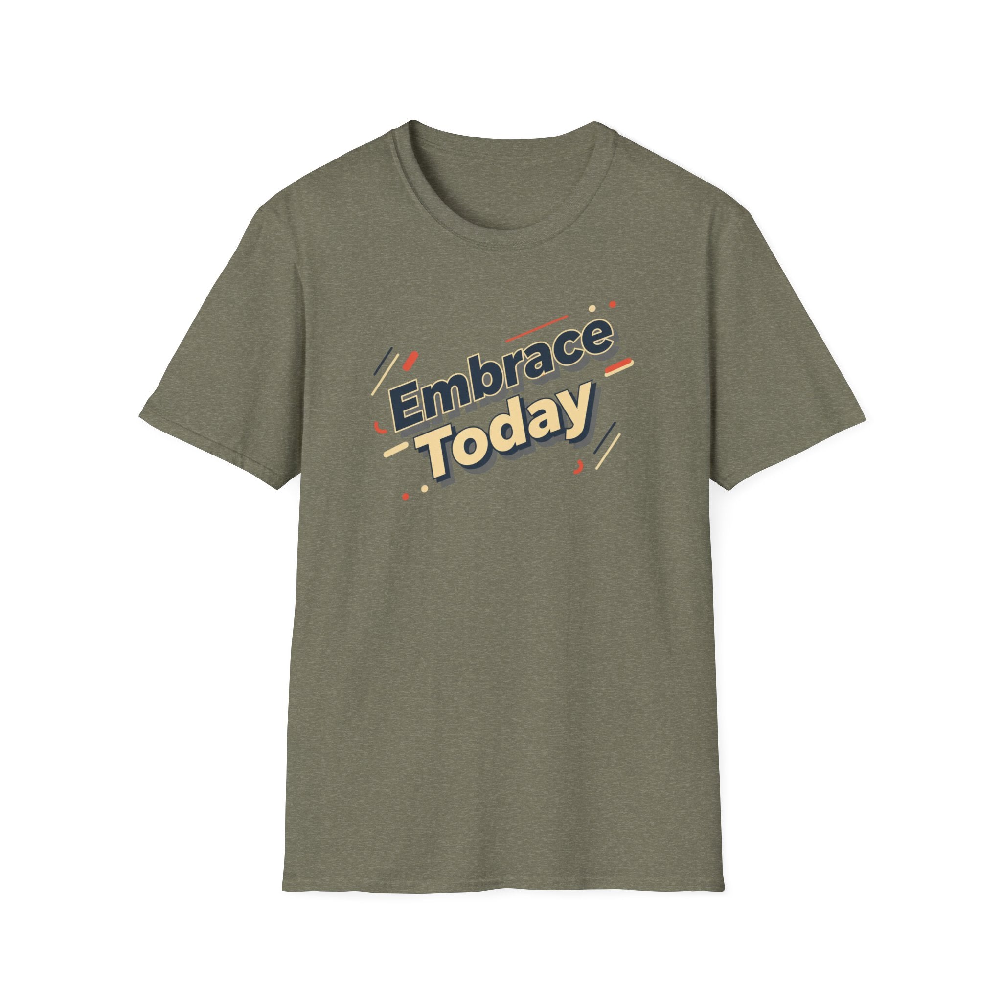 Embrace Today Tee | shadow typography shirt, 3D simple text