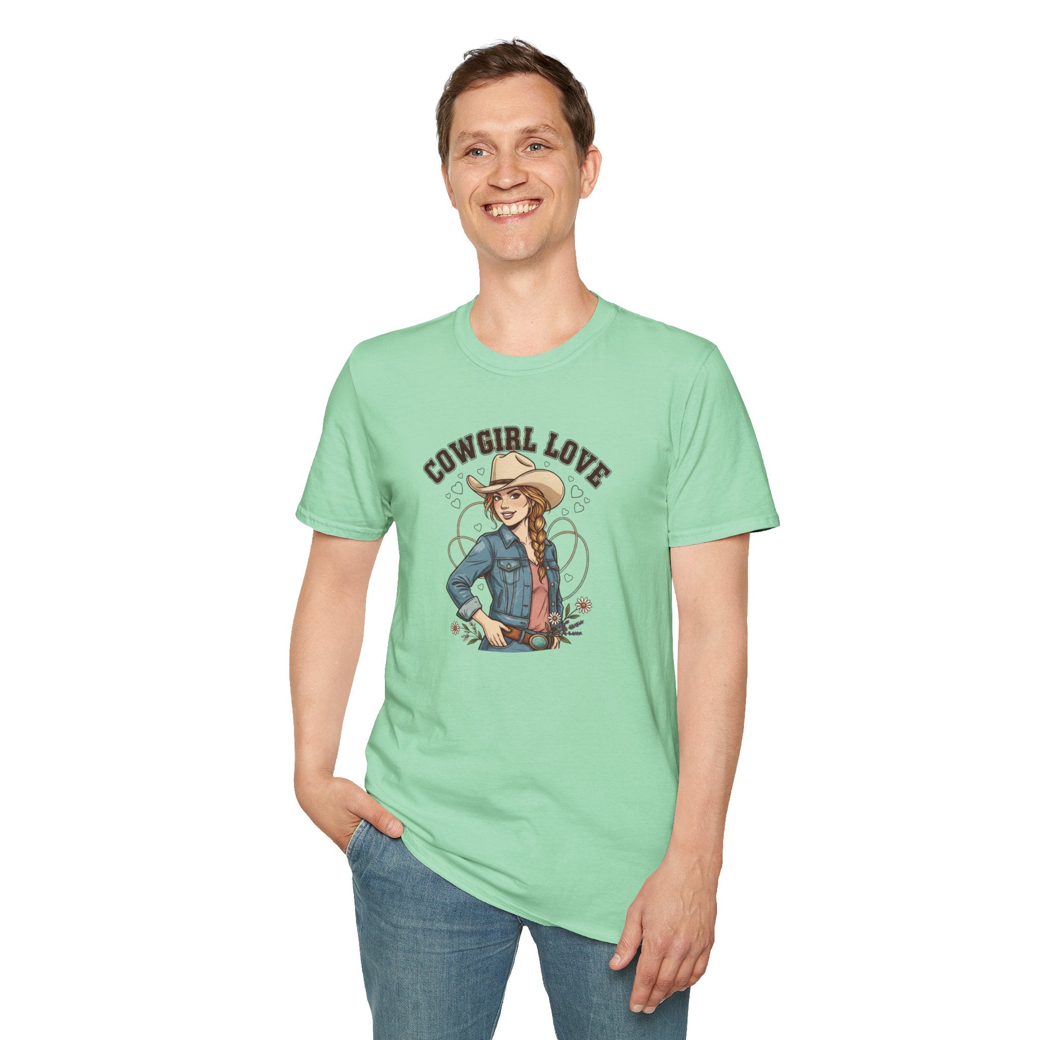 Cowgirl Love Tee | Western Valentine cowboy valentine, boot heart design