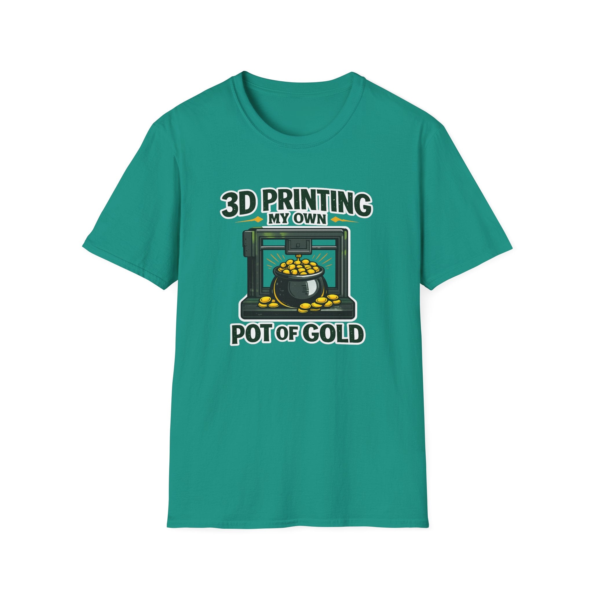 3D Printing My Pot of Gold T-Shirt | Funny Maker St. Patrick’s Day Tee | 3D Printer Shamrock Graphic