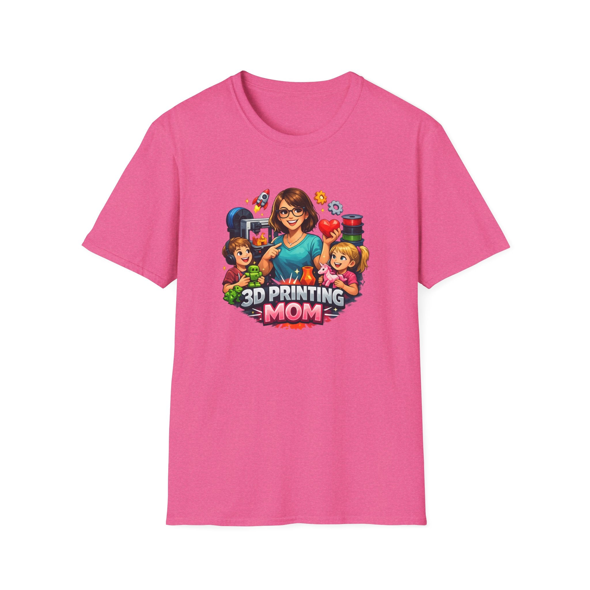 3D Printing Mom and Children T-Shirt | STEM Mom Family Design
