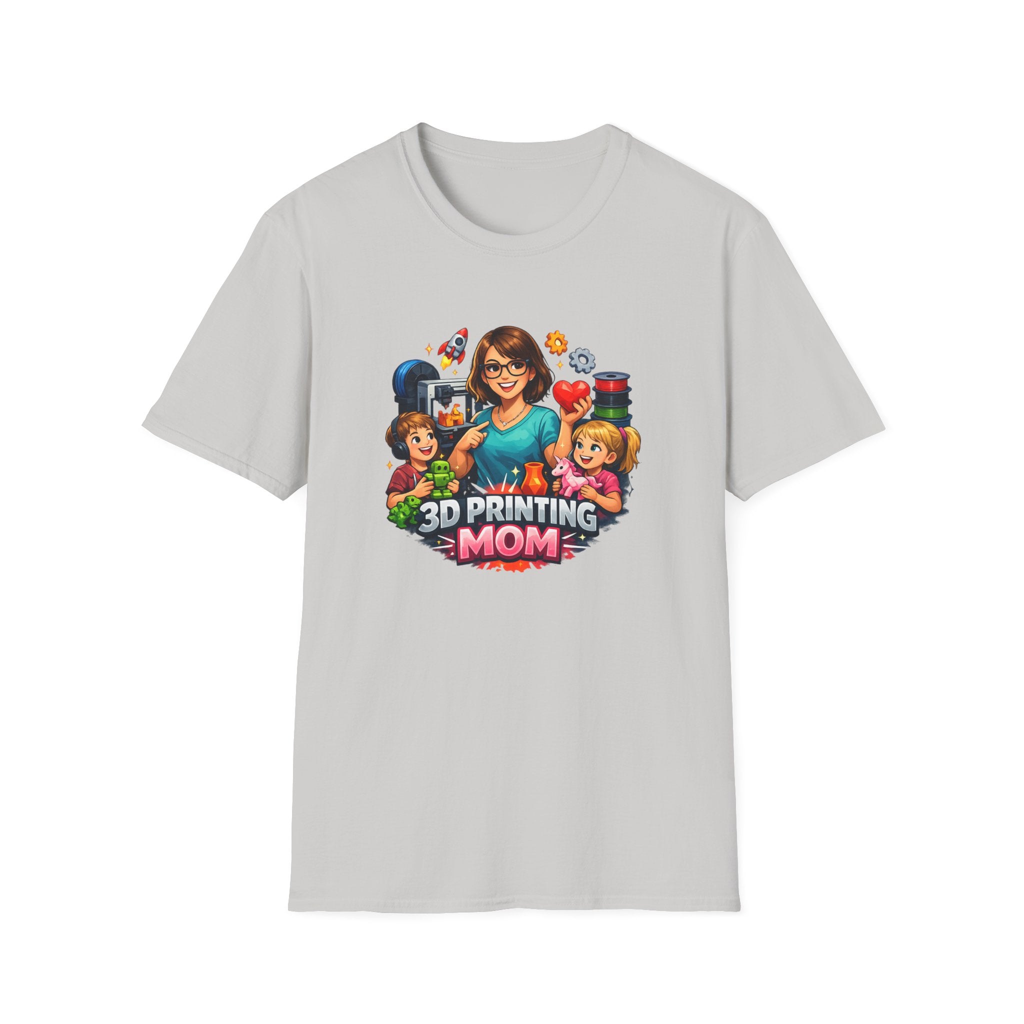 3D Printing Mom and Children T-Shirt | STEM Mom Family Design