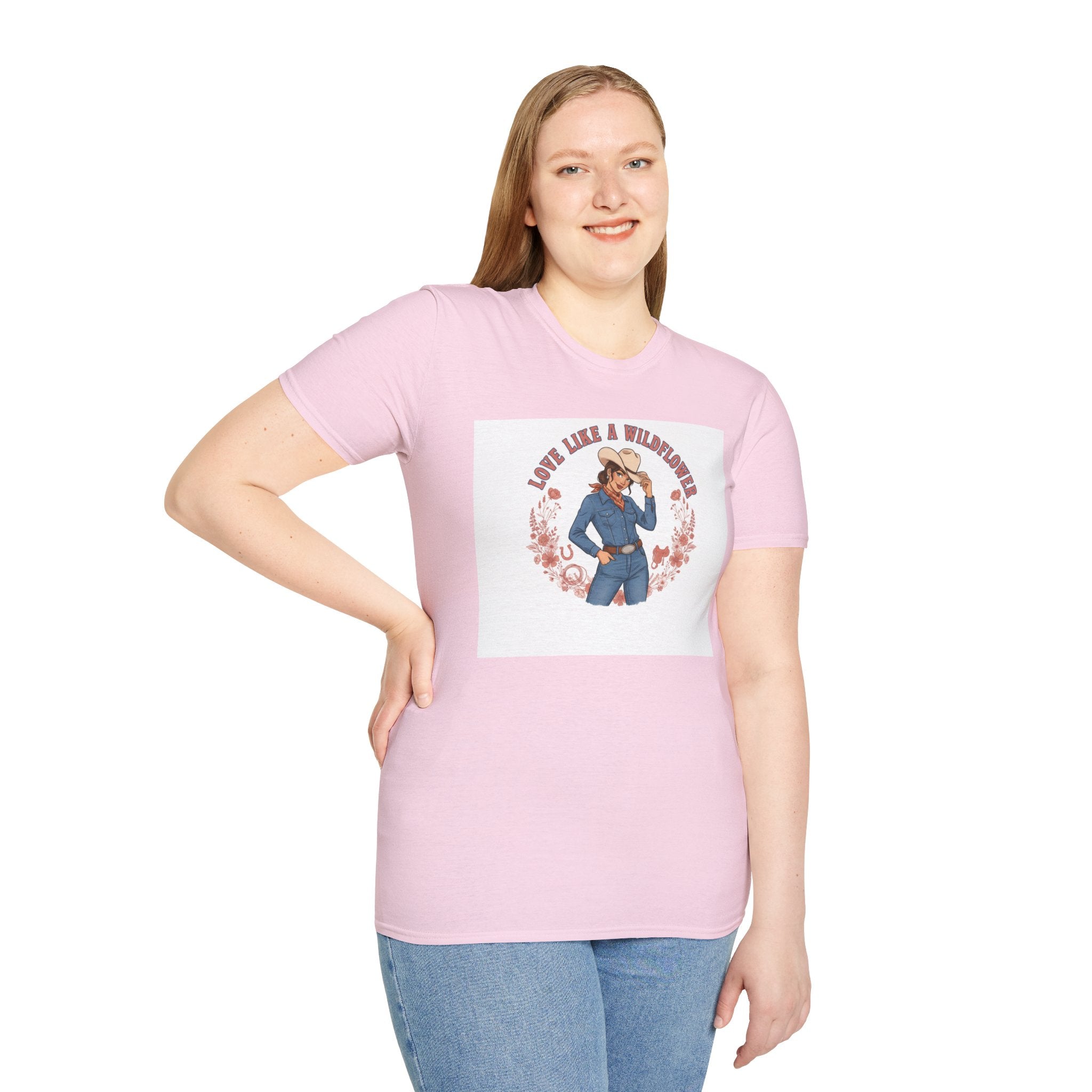 Cowgirl Love Badge Tee | Western Valentine, Rope Heart Design