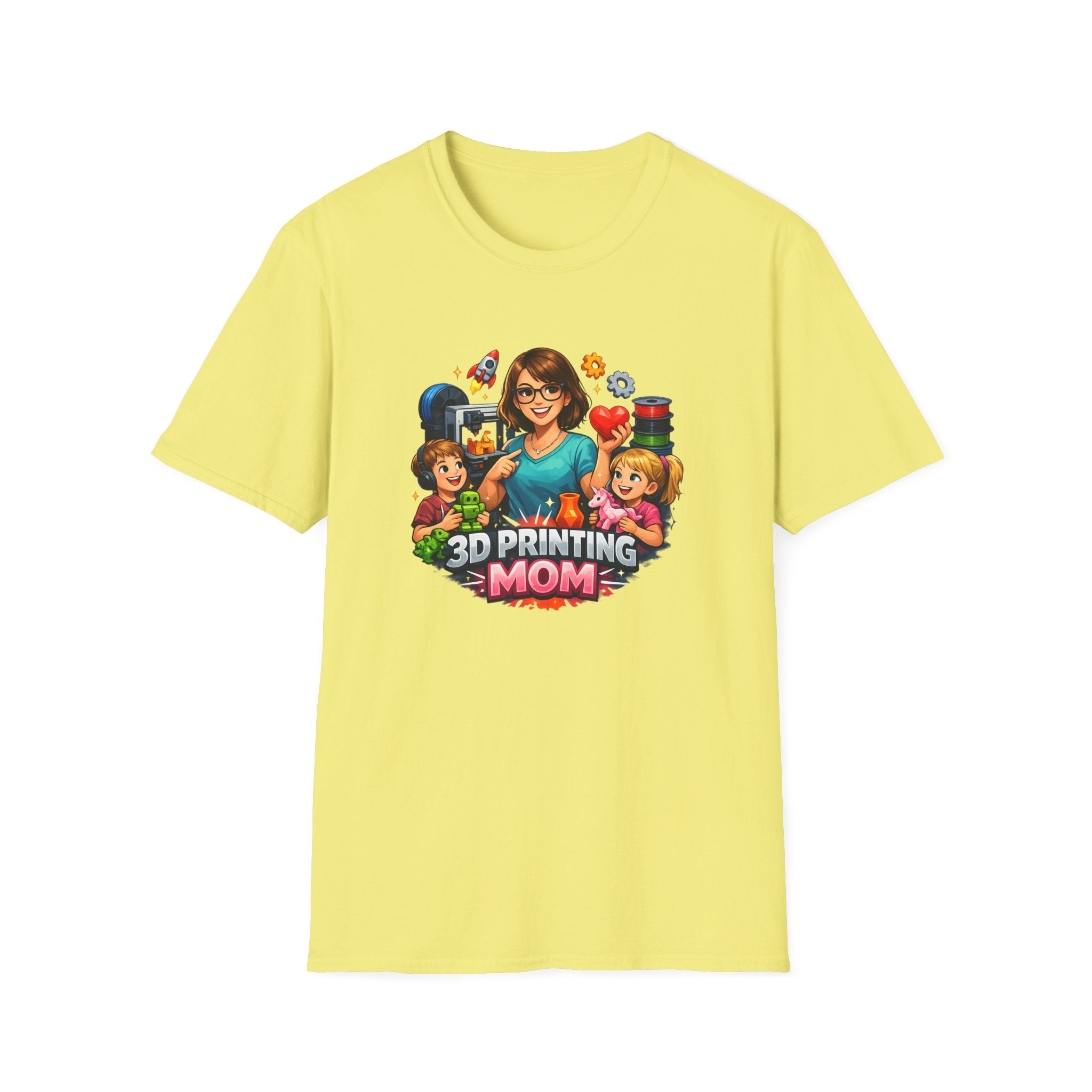 3D Printing Mom and Children T-Shirt | STEM Mom Family Design