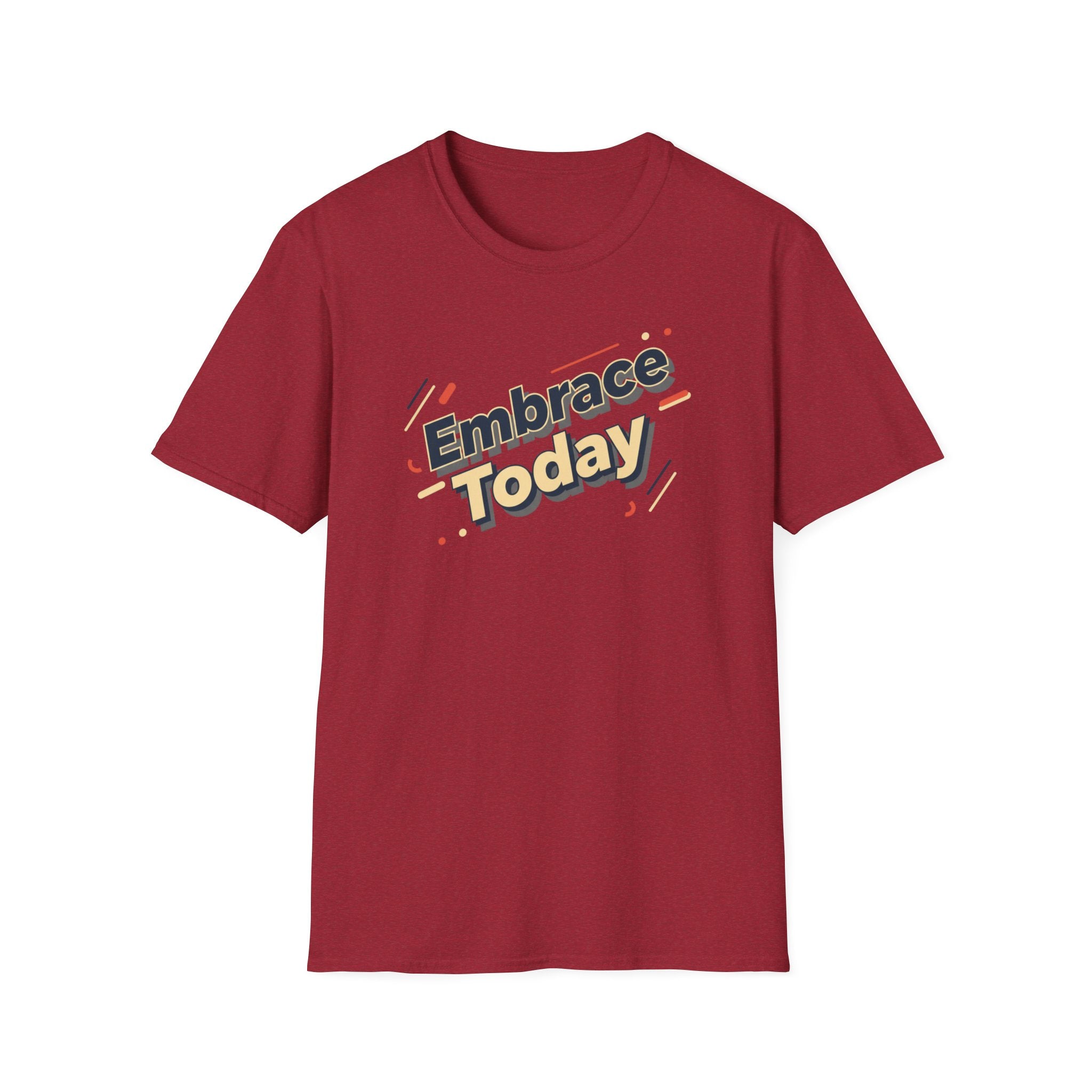 Embrace Today Tee | shadow typography shirt, 3D simple text