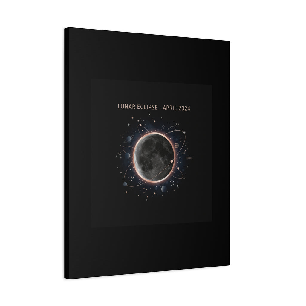 Lunar Eclipse April 2024 Canvas | eclipse decor, star map poster