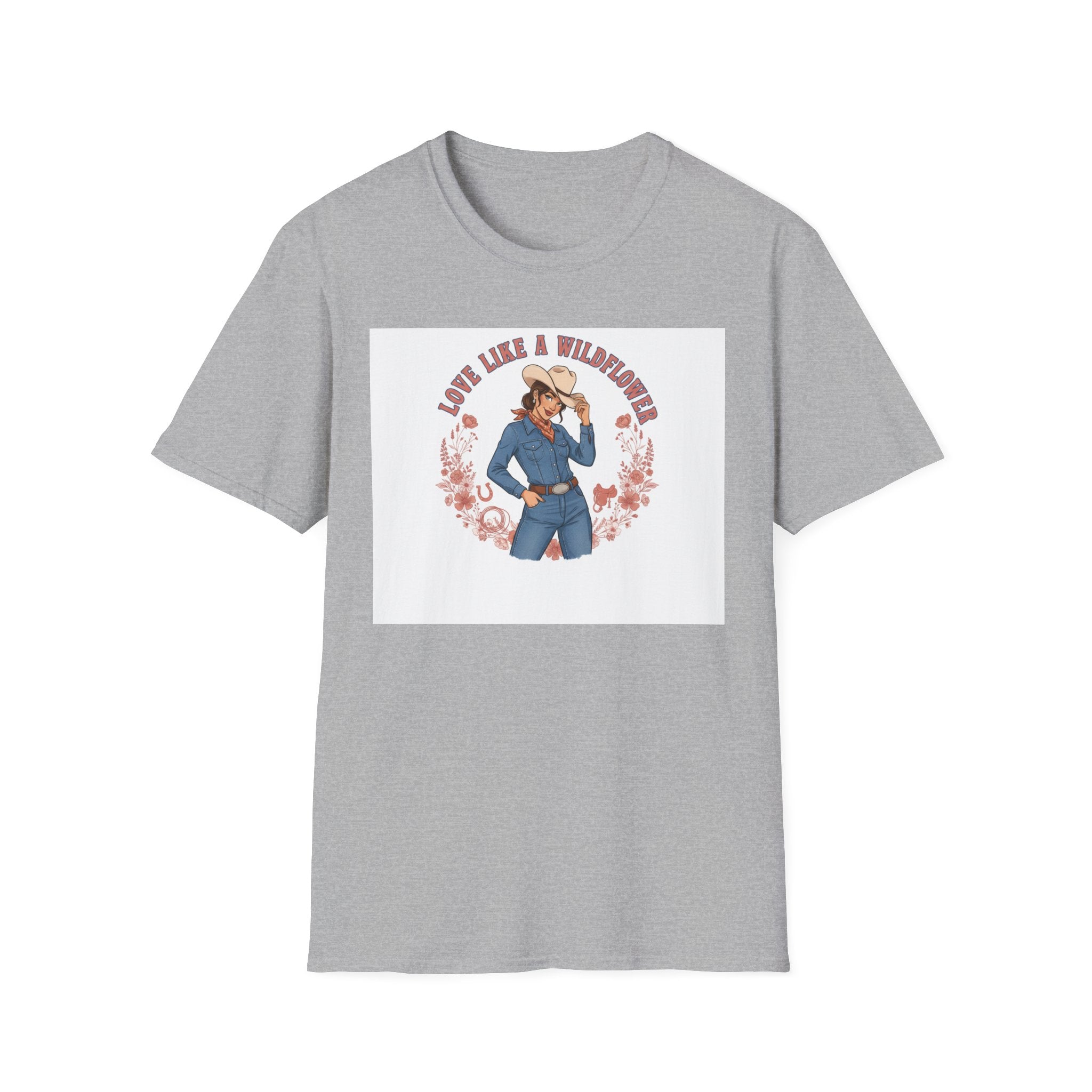 Cowgirl Love Badge Tee | Western Valentine, Rope Heart Design