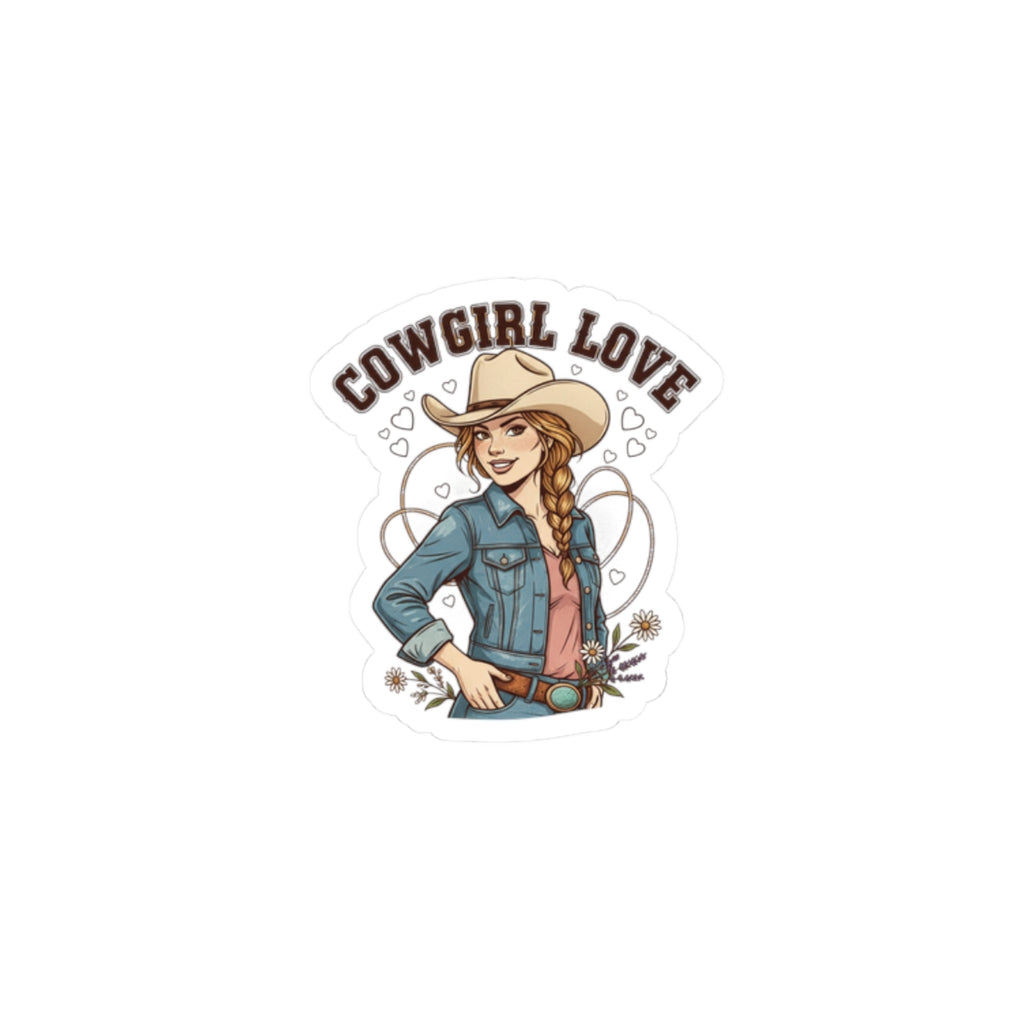 Cowgirl Love Sticker | Western Valentine, Boot Heart Cowgirl Sticker