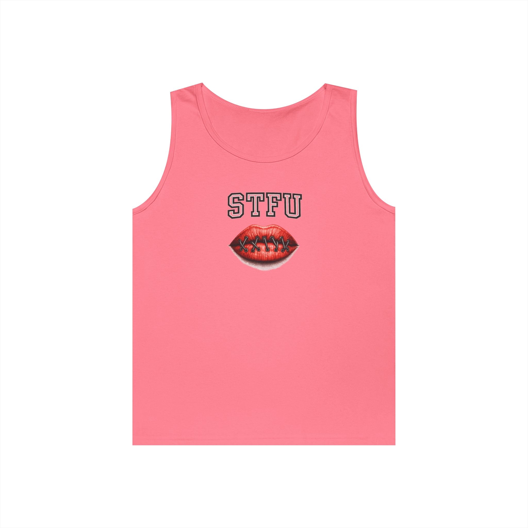 STFU Football Lips Tank Top | Funny Football Lip Graphic