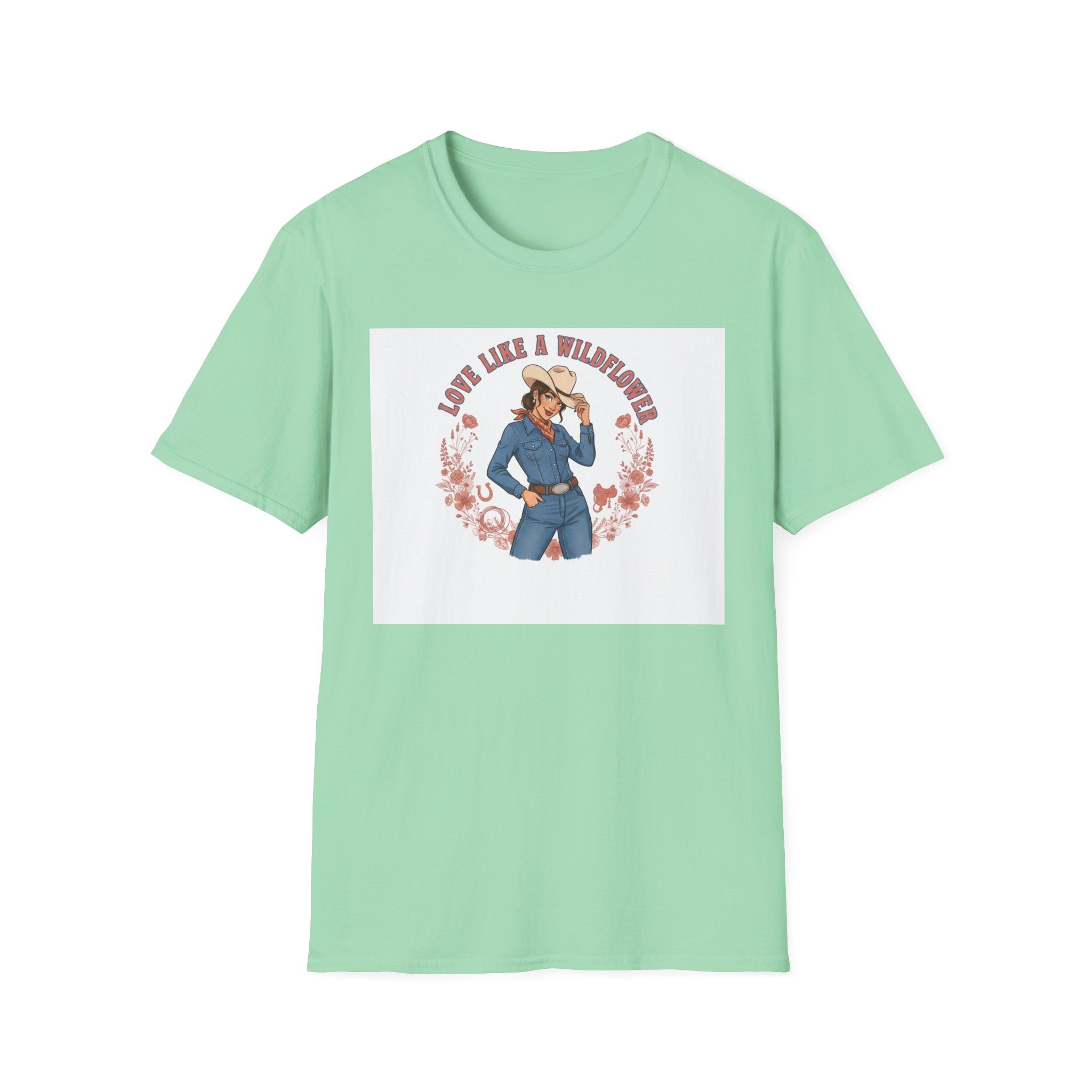 Cowgirl Love Badge Tee | Western Valentine, Rope Heart Design