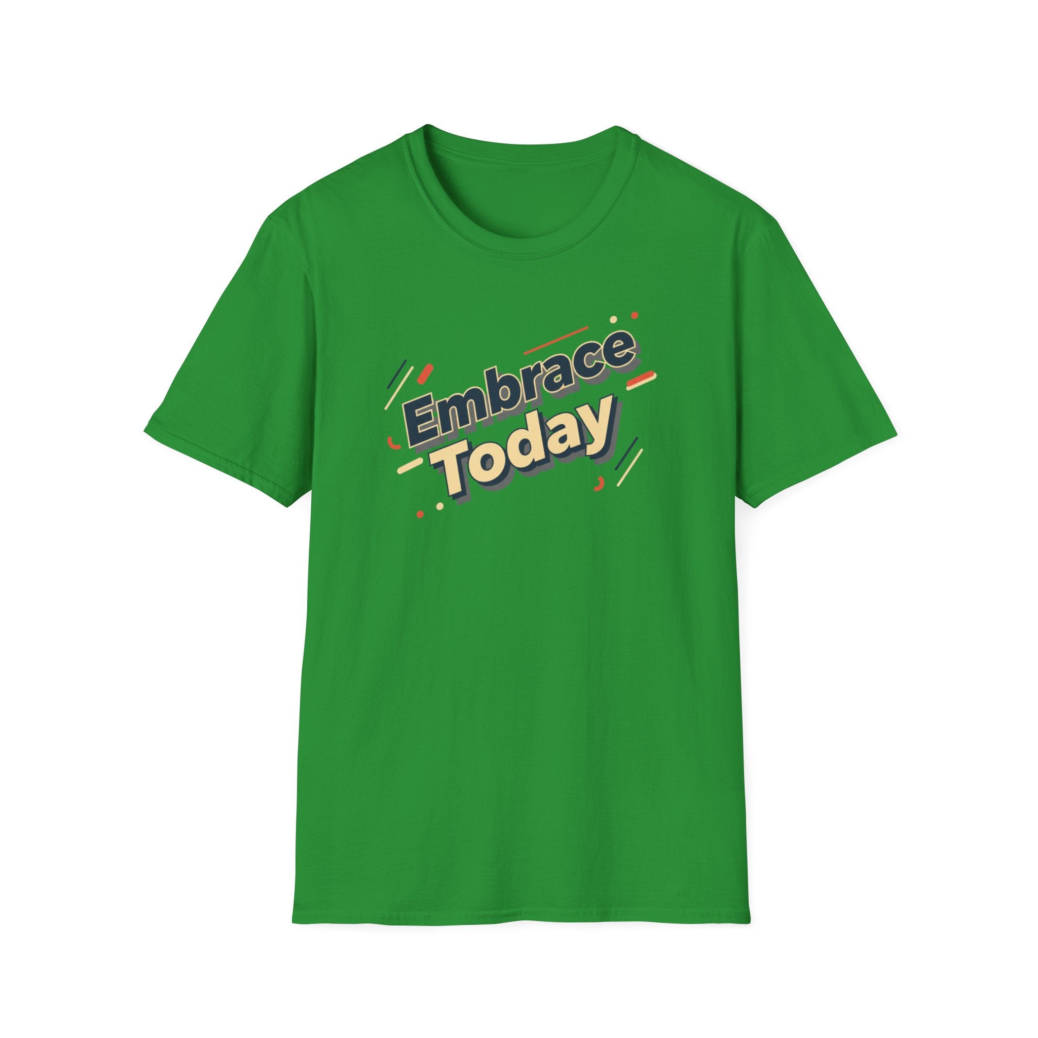 Embrace Today Tee | shadow typography shirt, 3D simple text