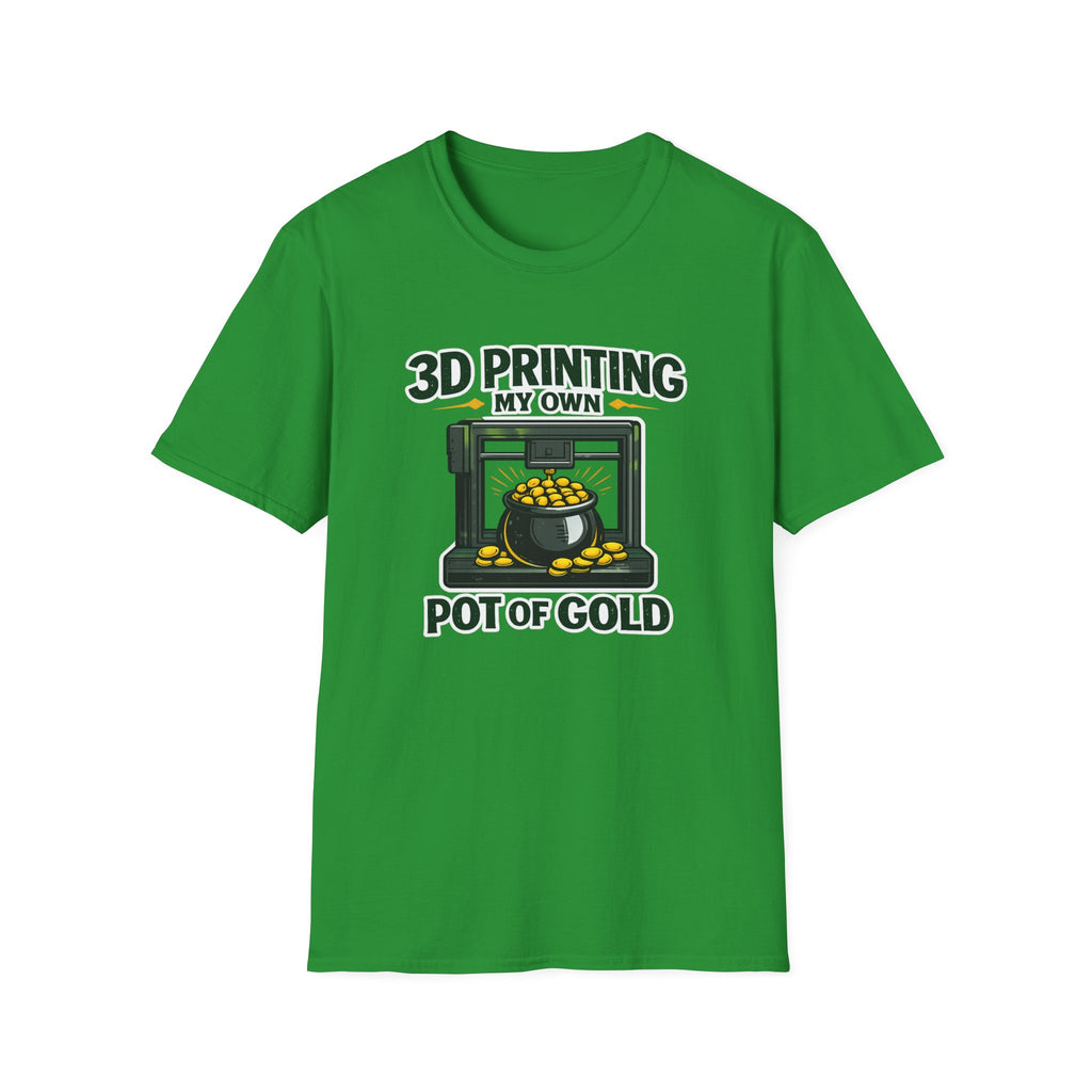 3D Printing My Pot of Gold T-Shirt | Funny Maker St. Patrick’s Day Tee | 3D Printer Shamrock Graphic