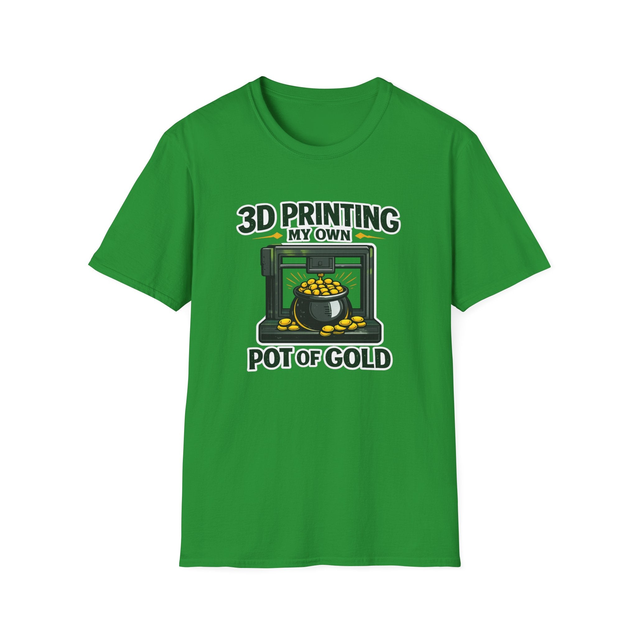 3D Printing My Pot of Gold T-Shirt | Funny Maker St. Patrick’s Day Tee | 3D Printer Shamrock Graphic