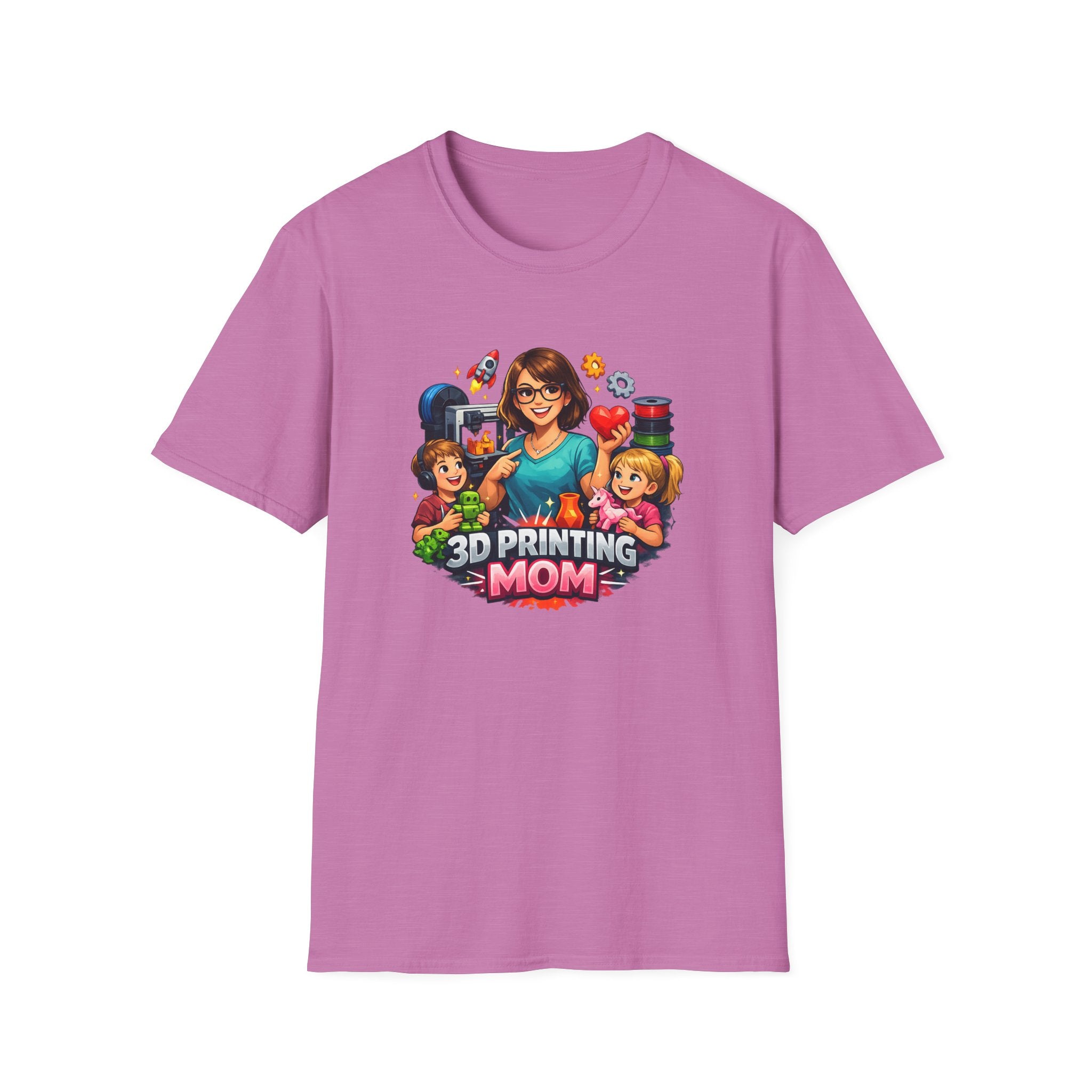 3D Printing Mom and Children T-Shirt | STEM Mom Family Design