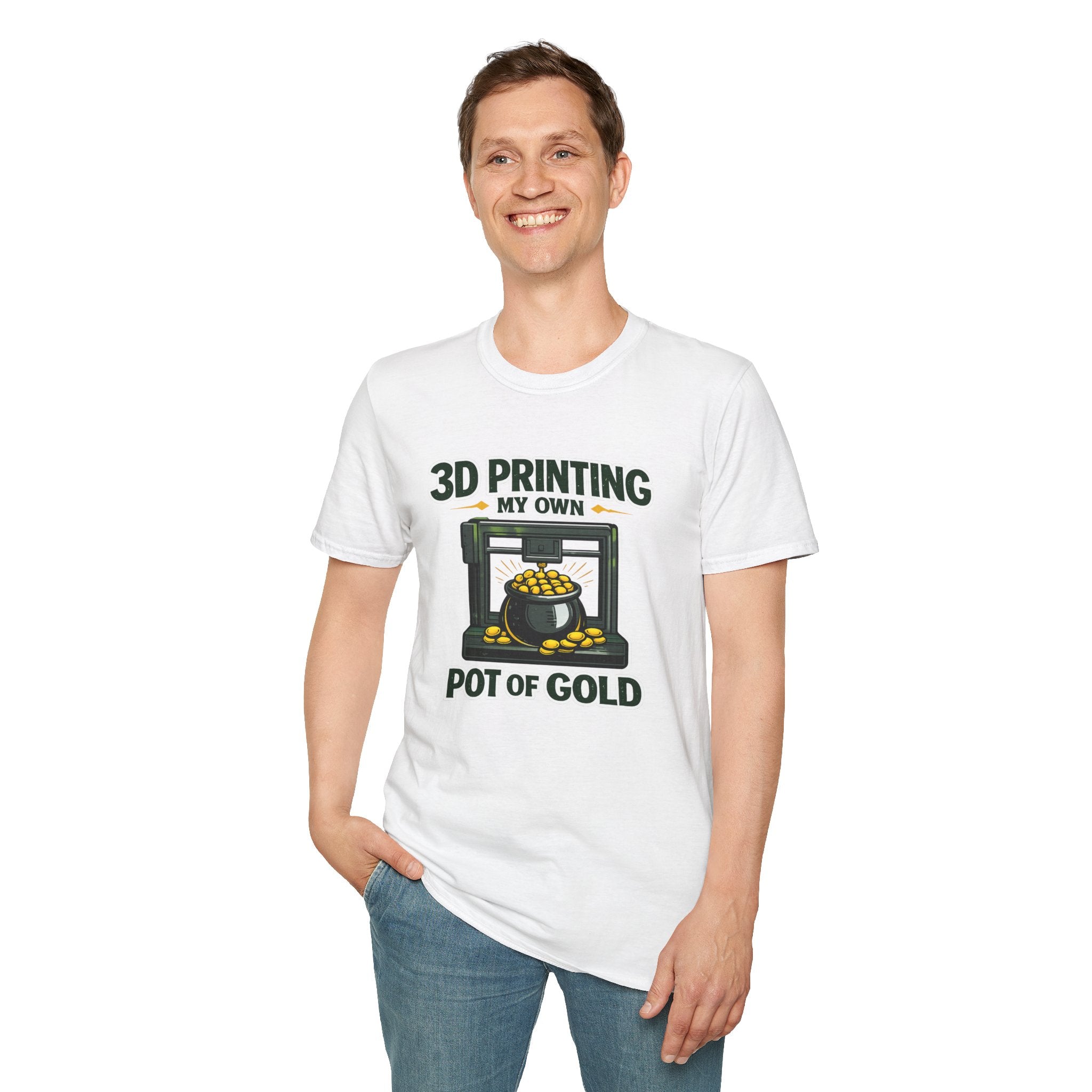 3D Printing My Pot of Gold T-Shirt | Funny Maker St. Patrick’s Day Tee | 3D Printer Shamrock Graphic