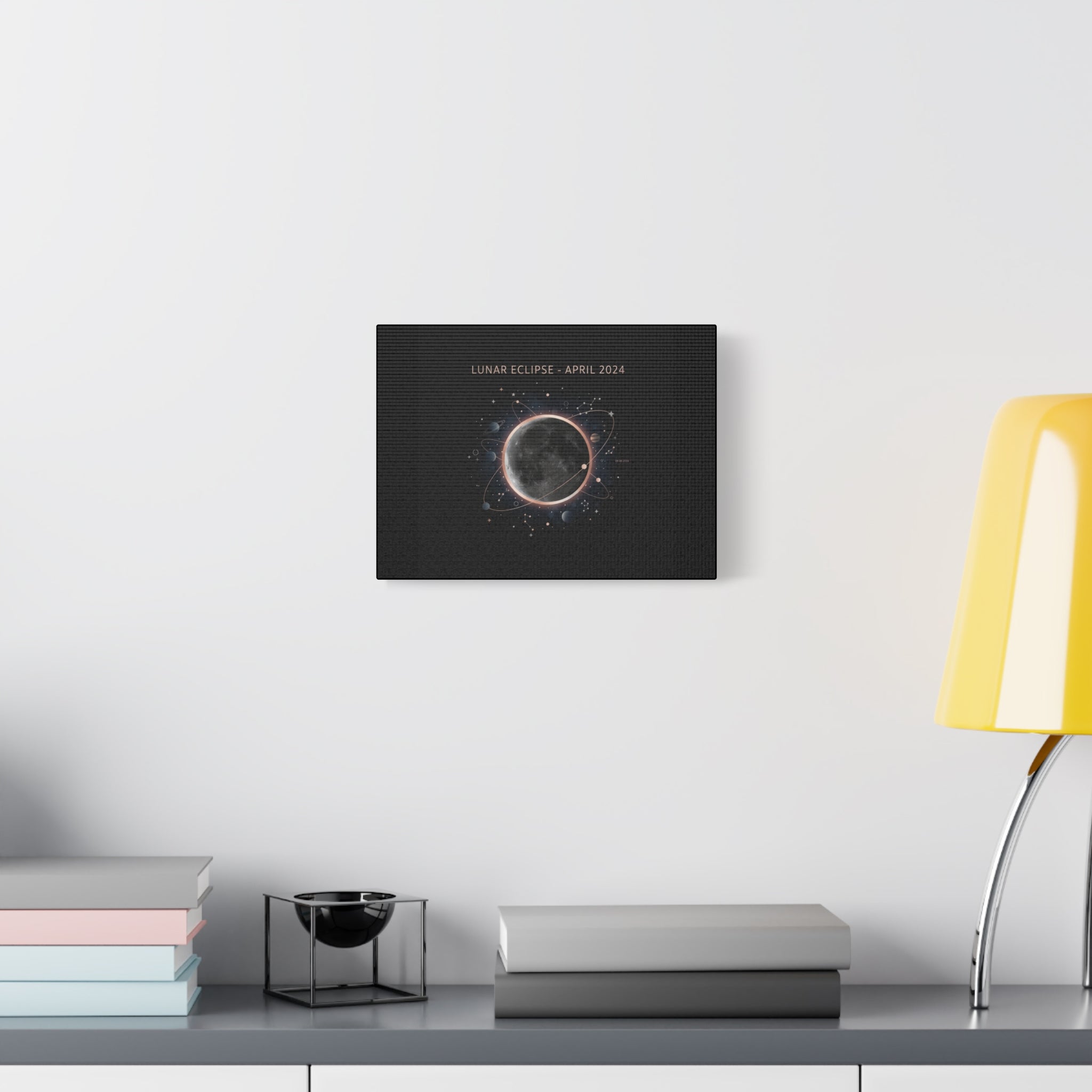 Lunar Eclipse April 2024 Canvas | eclipse decor, star map poster