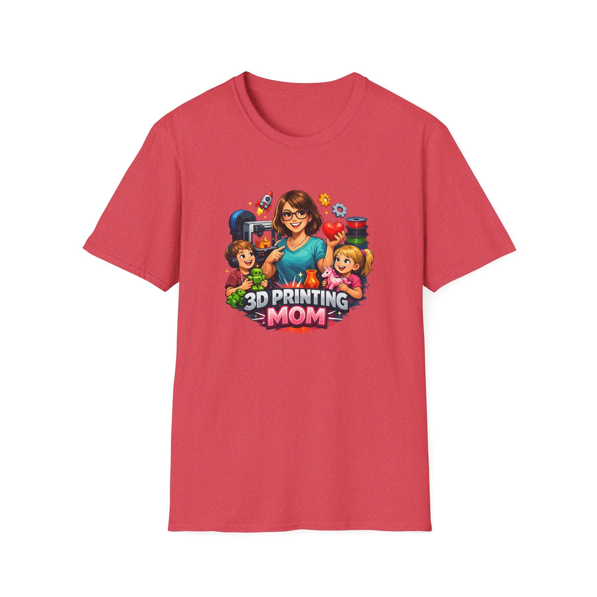 3D Printing Mom and Children T-Shirt | STEM Mom Family Design