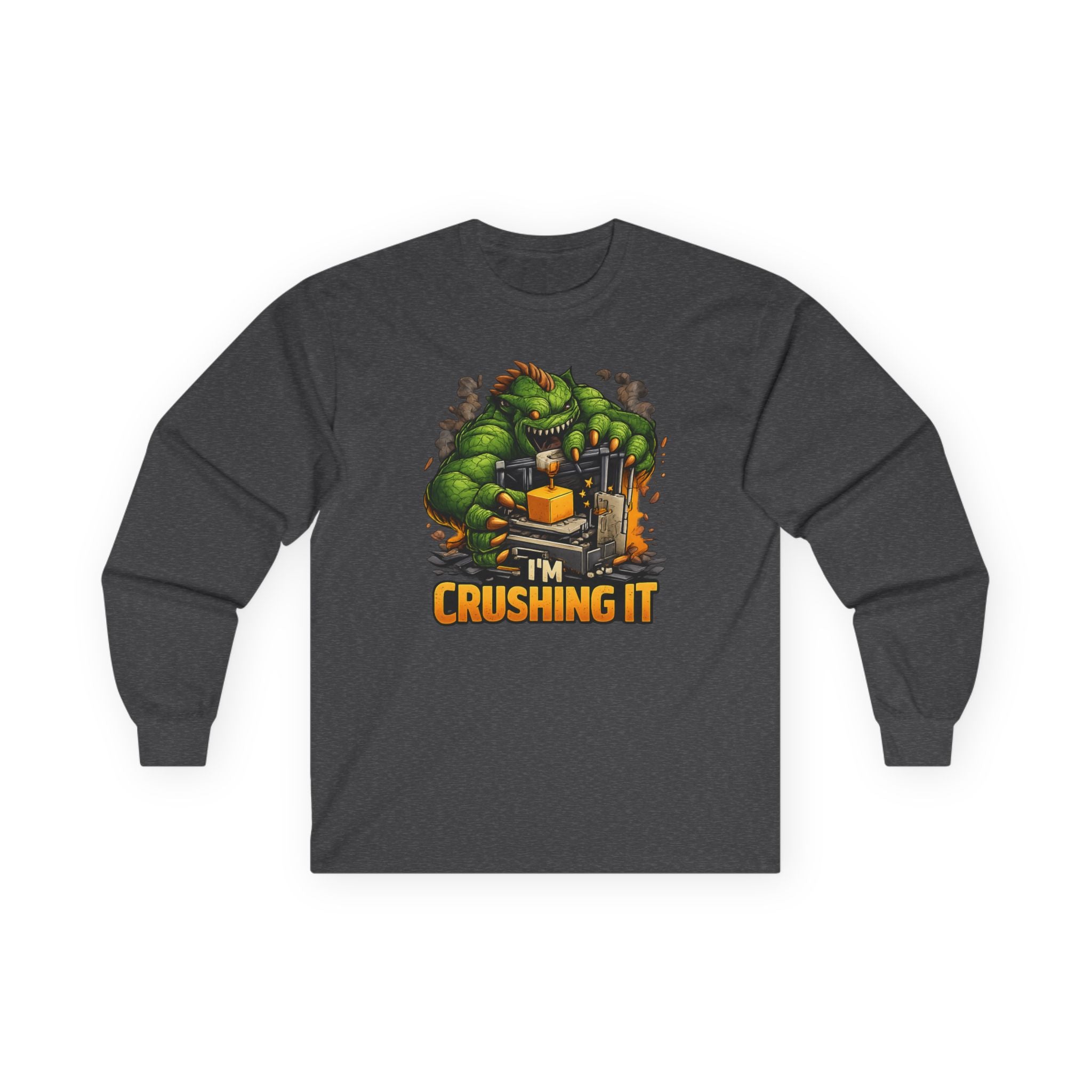 I'm Crushing It Monster Long Sleeve Tee | Cute Cartoon Crusher